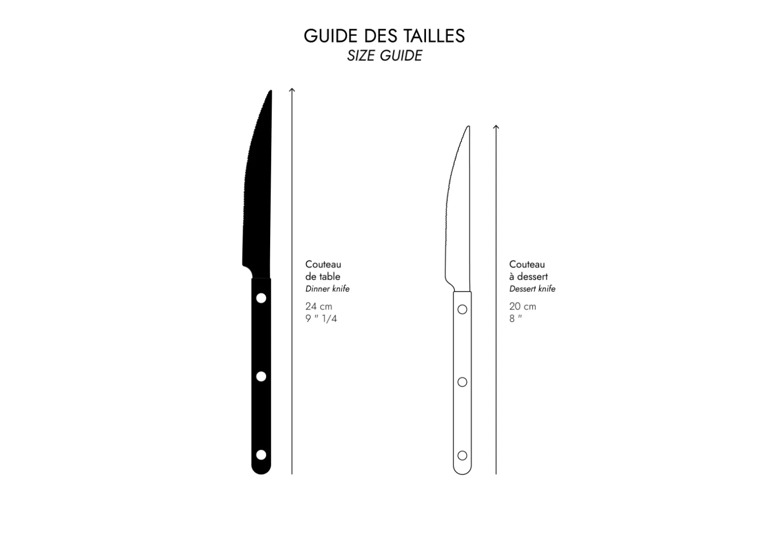 Couteau De Table<Sabre Paris Bistrot Vintage Buffle, Effet Buffle