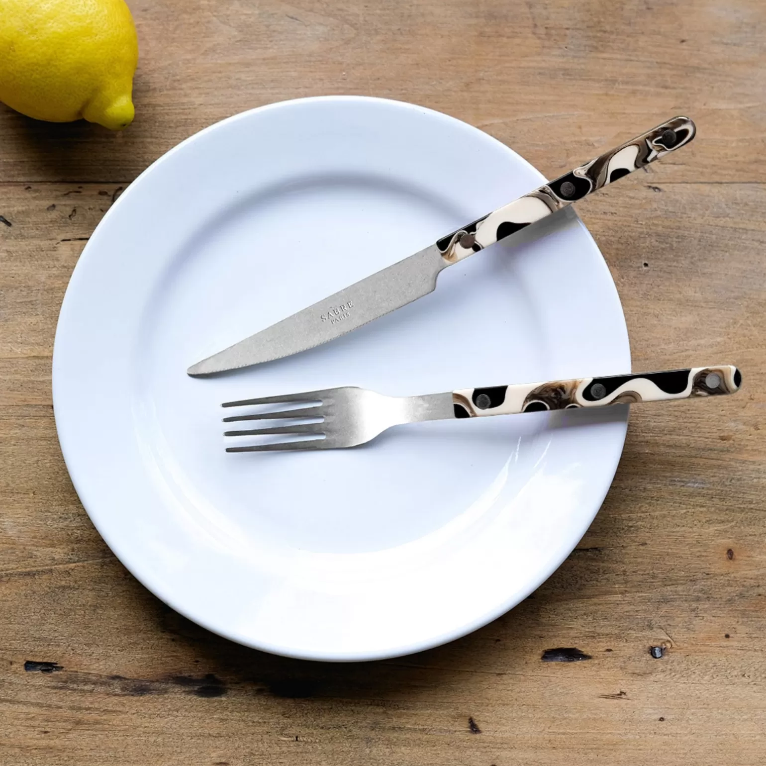 Couteau De Table<Sabre Paris Bistrot Vintage Dune, Noir