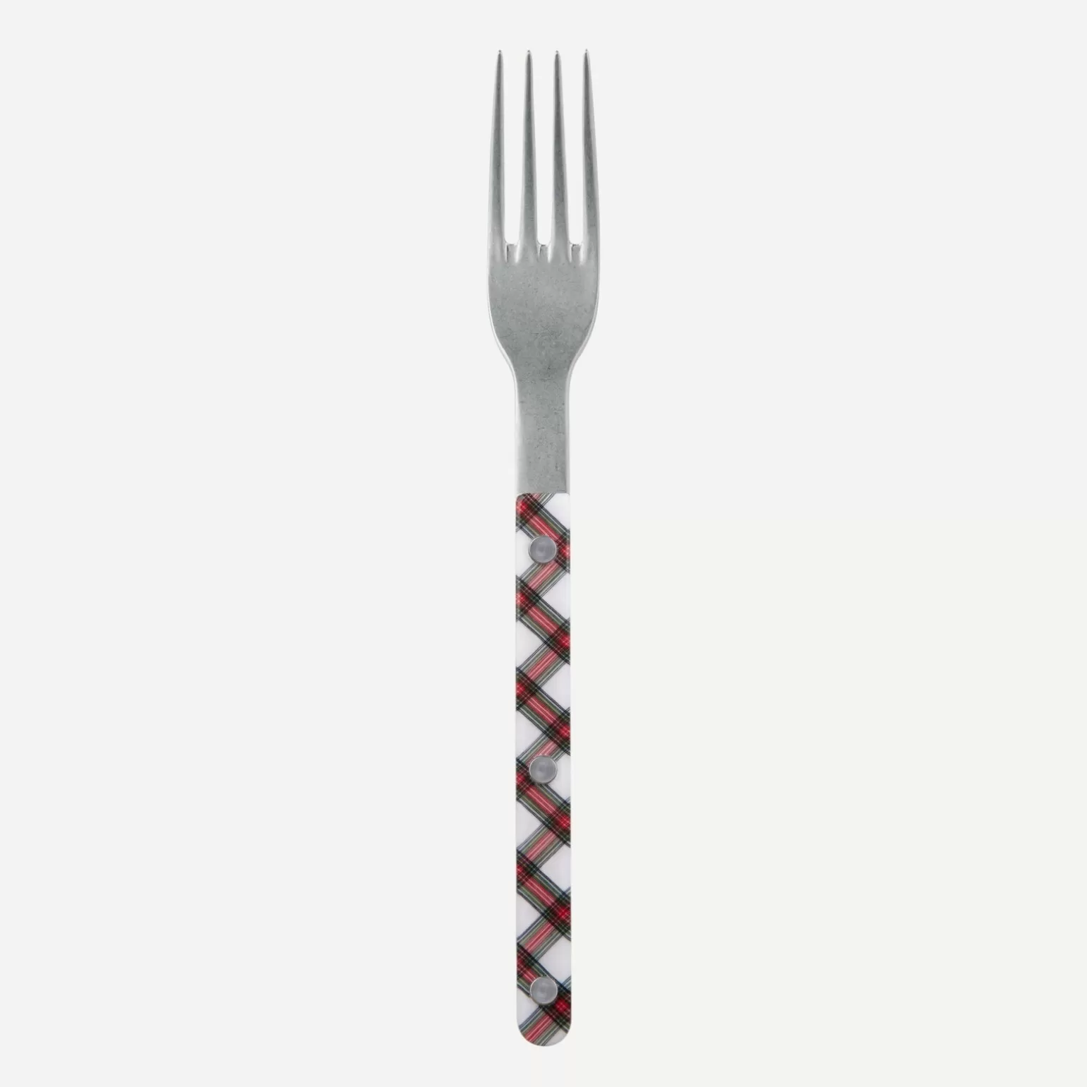 Fourchette De Table<Sabre Paris Bistrot Vintage Tartan, Blanc
