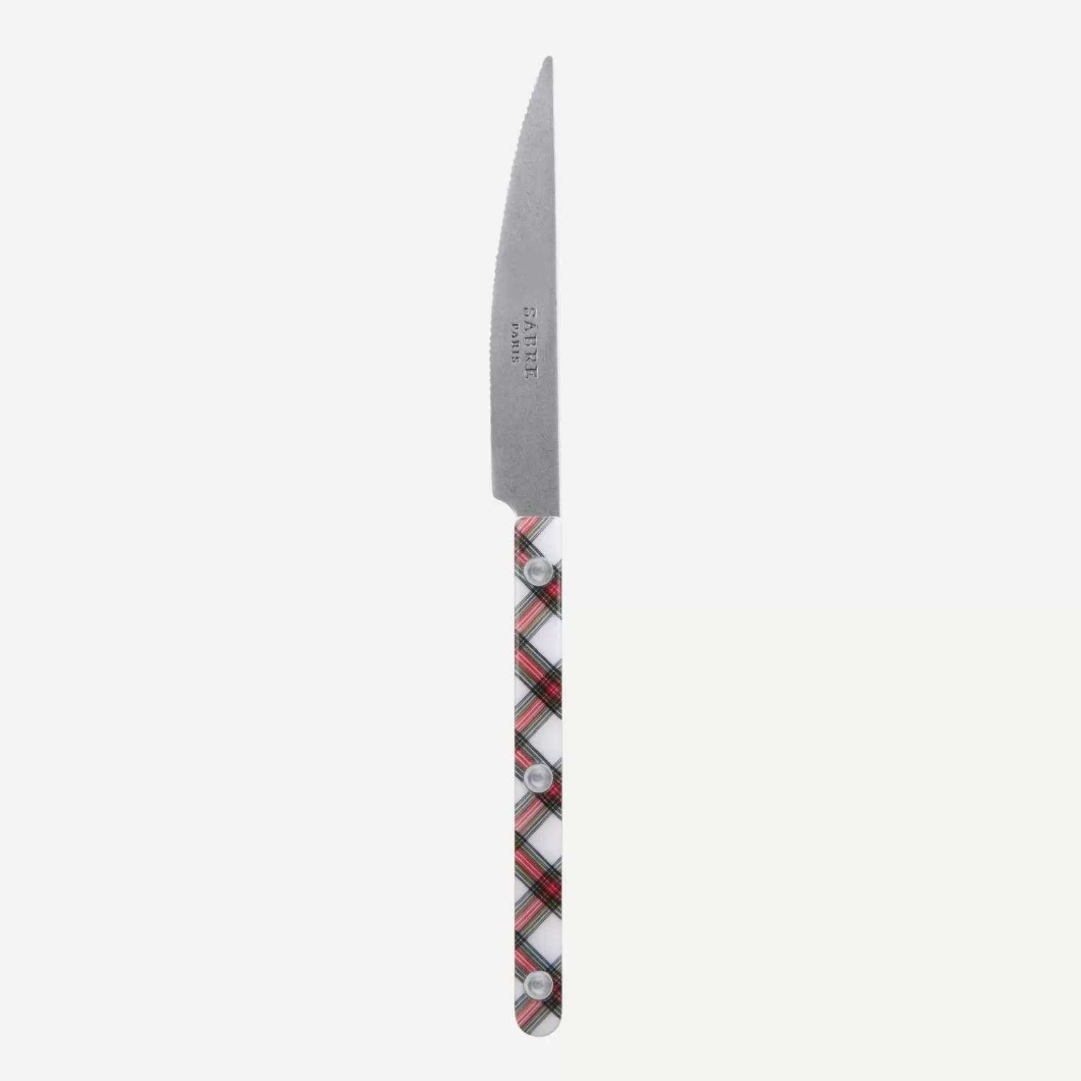 Couteau À Dessert<Sabre Paris Bistrot Vintage Tartan, Blanc