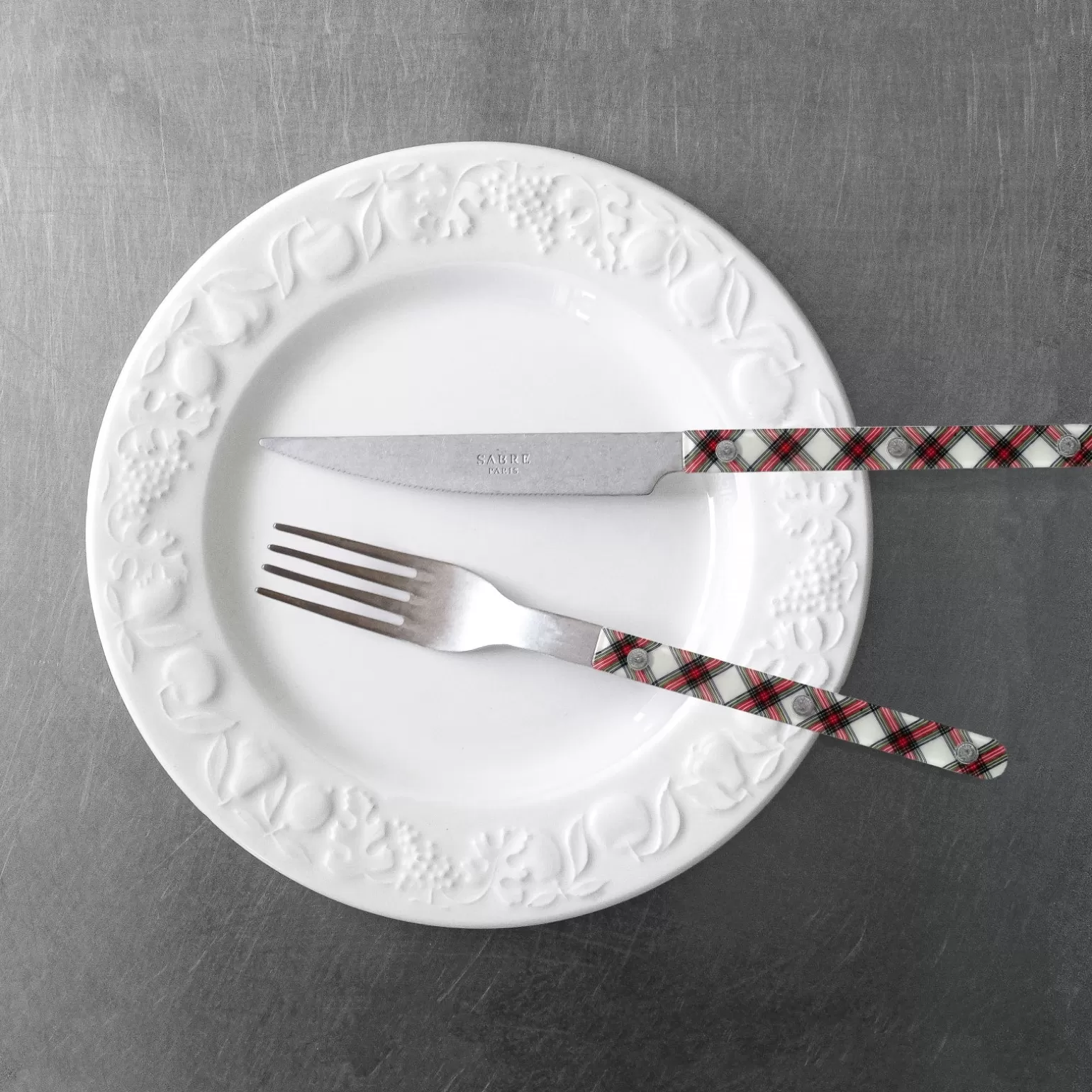 Petite Cuillère<Sabre Paris Bistrot Vintage Tartan, Blanc