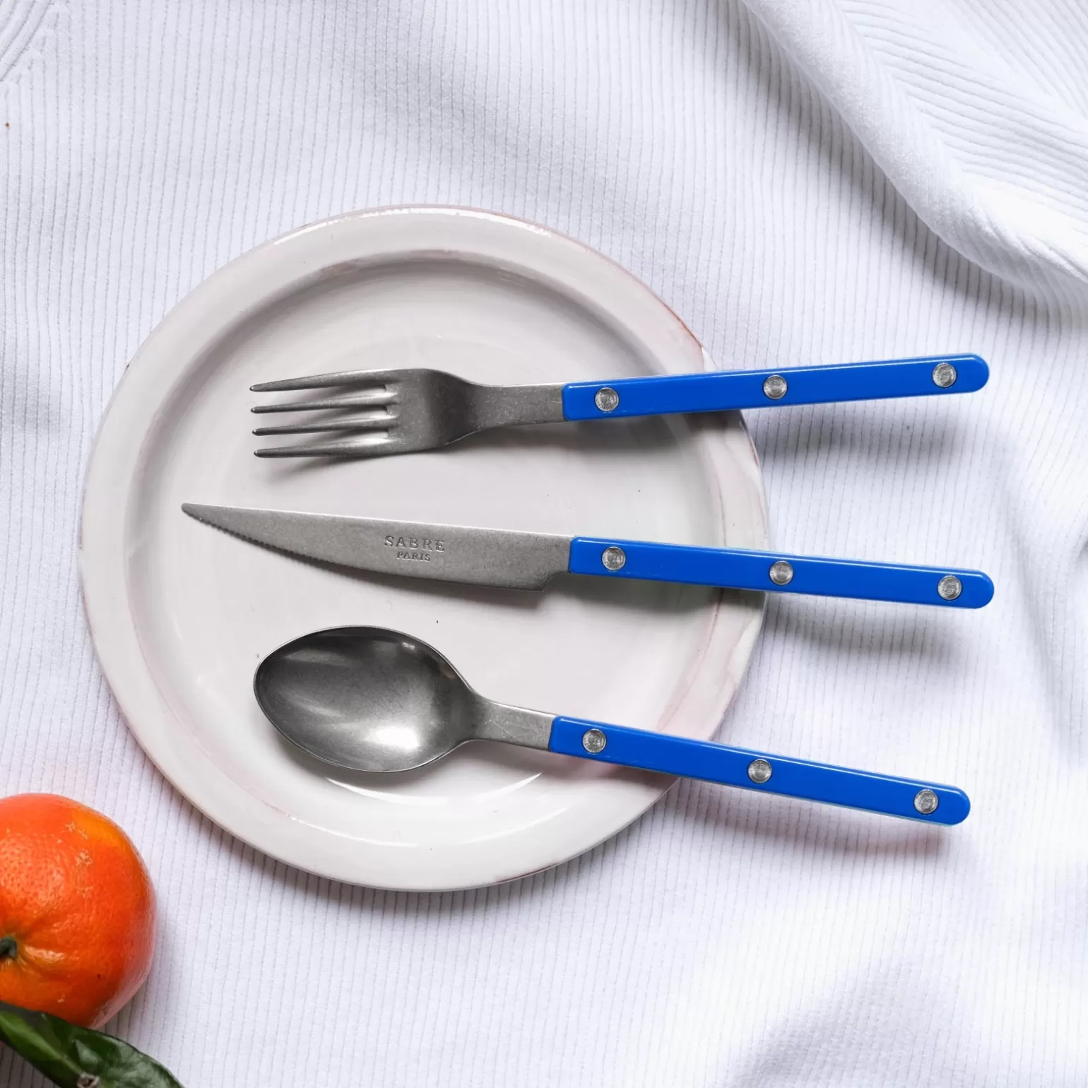 Couteau À Dessert<Sabre Paris Bistrot Vintage Uni, Bleu outremer