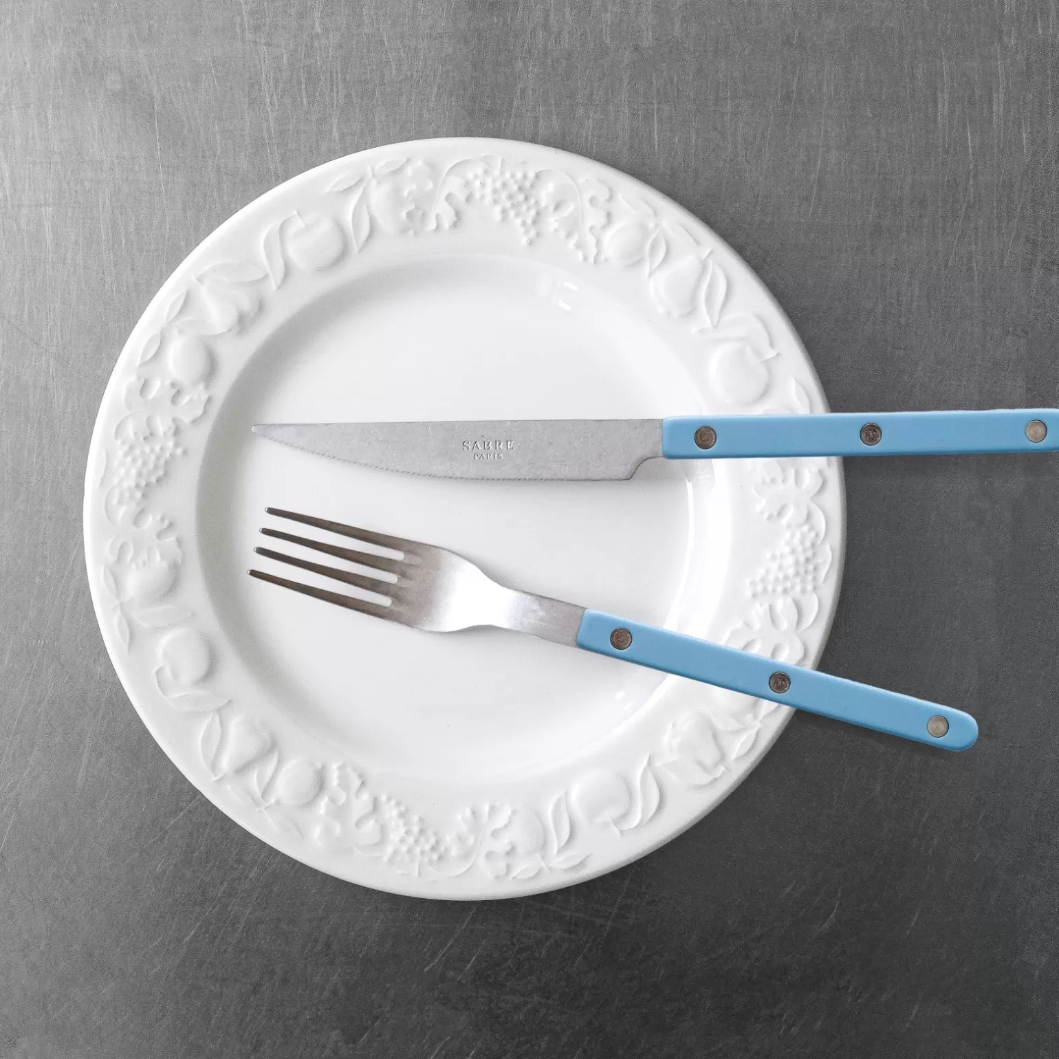 Fourchette De Table<Sabre Paris Bistrot Vintage Uni, Bleu pastel