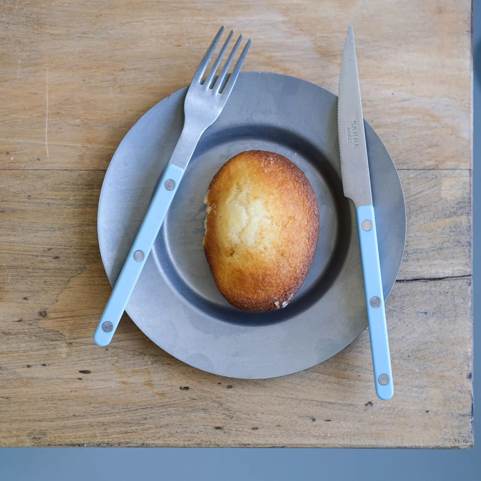 Couteau À Dessert<Sabre Paris Bistrot Vintage Uni, Bleu pastel