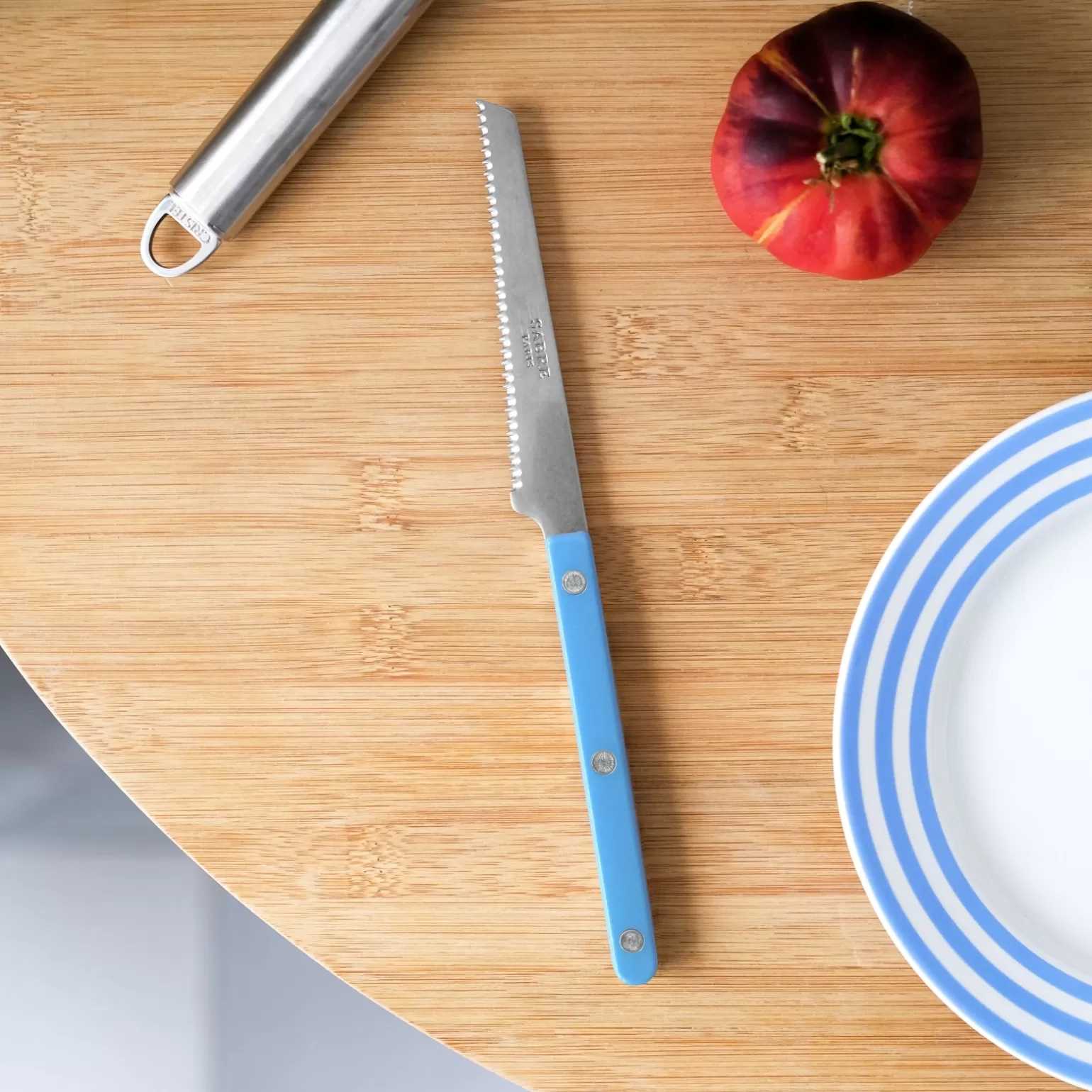 Couteau À Tomate<Sabre Paris Bistrot Vintage Uni, Bleu pastel