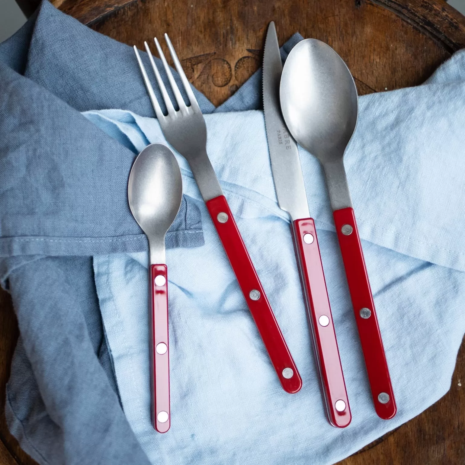 Couteau De Table<Sabre Paris Bistrot Vintage Uni, Bordeau