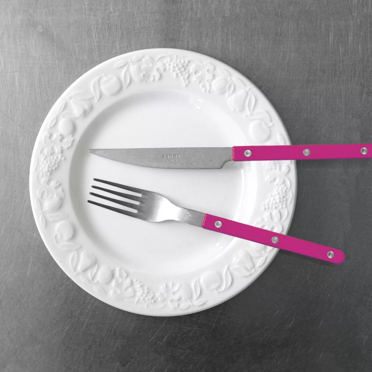 Couteau De Table<Sabre Paris Bistrot Vintage Uni, Framboise
