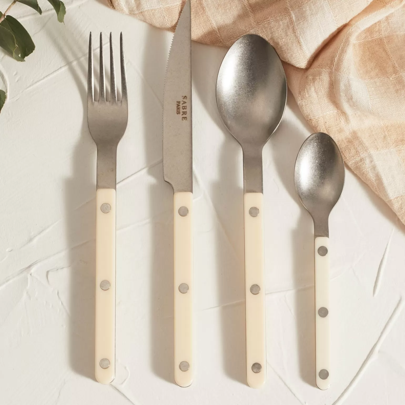 Fourchette De Table<Sabre Paris Bistrot Vintage Uni, Ivoire