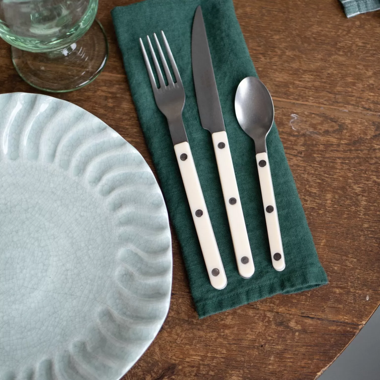 Fourchette De Table<Sabre Paris Bistrot Vintage Uni, Ivoire
