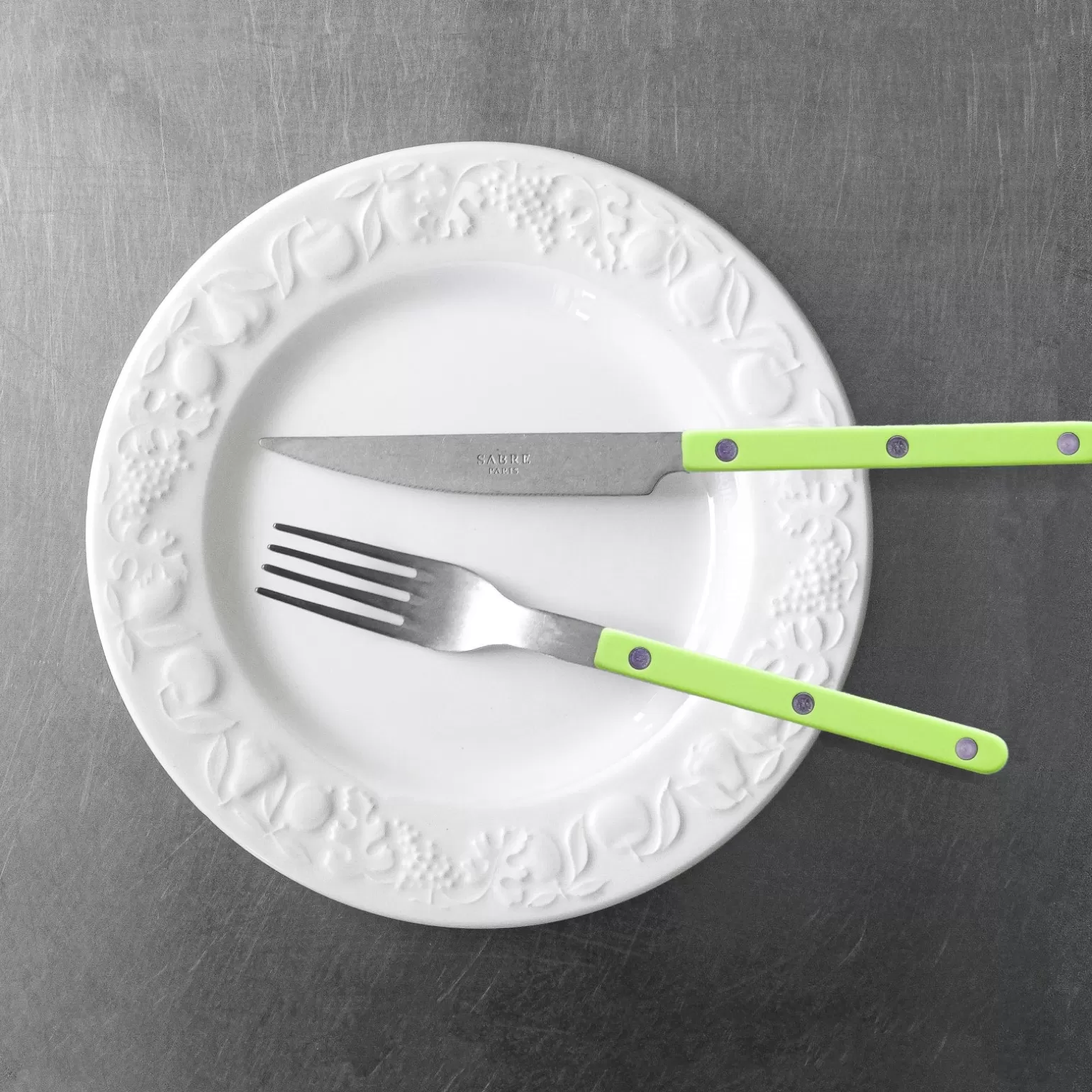 Couteau De Table<Sabre Paris Bistrot Vintage Uni, Lime