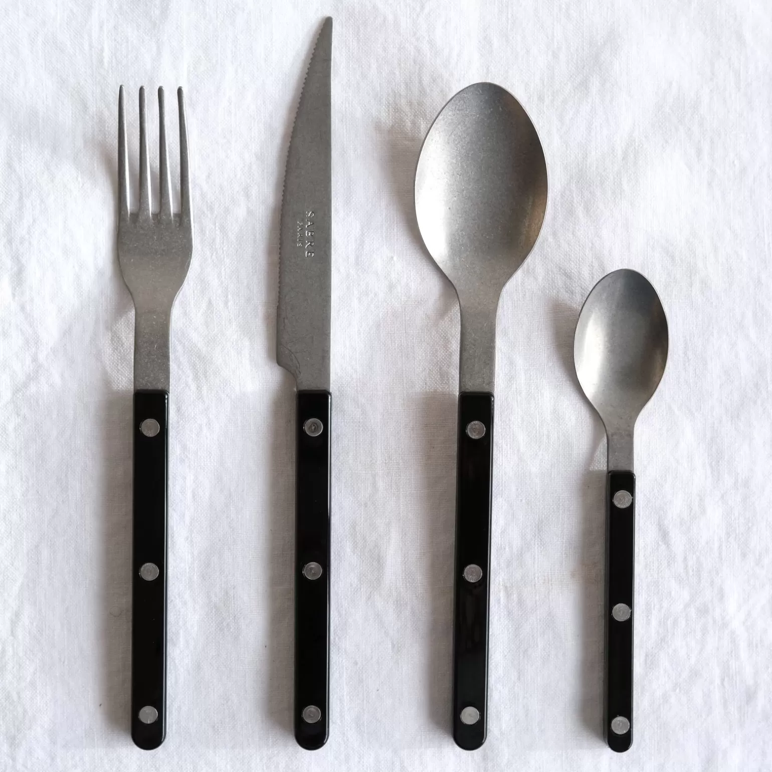 Couteau De Table<Sabre Paris Bistrot Vintage Uni, Noir