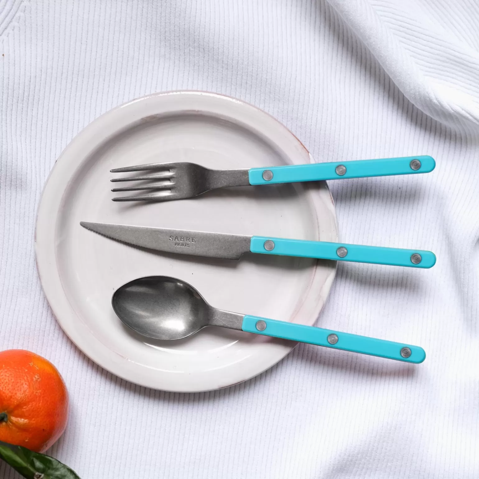 Couteau À Dessert<Sabre Paris Bistrot Vintage Uni, Turquoise