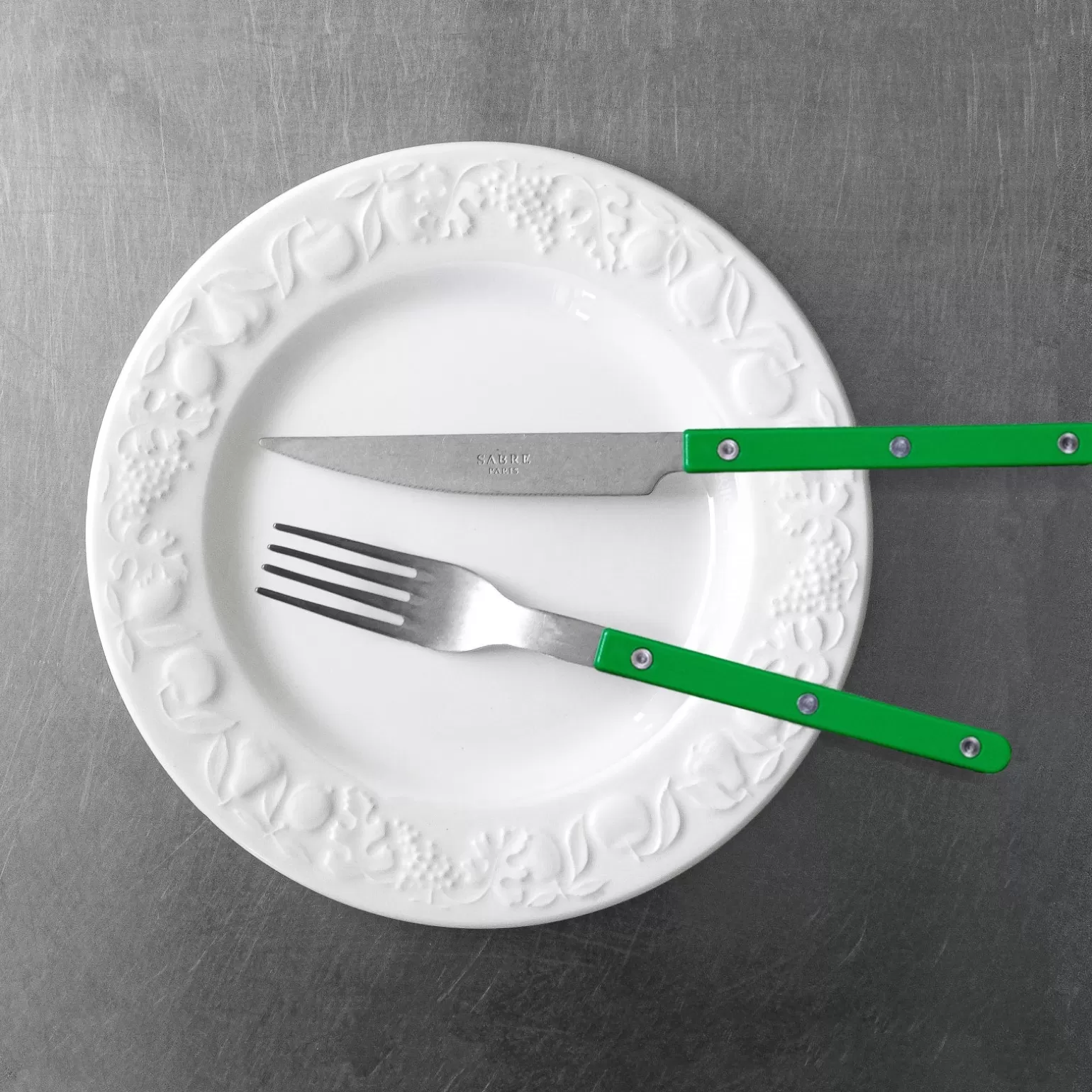 Couteau De Table<Sabre Paris Bistrot Vintage Uni, Vert jardin