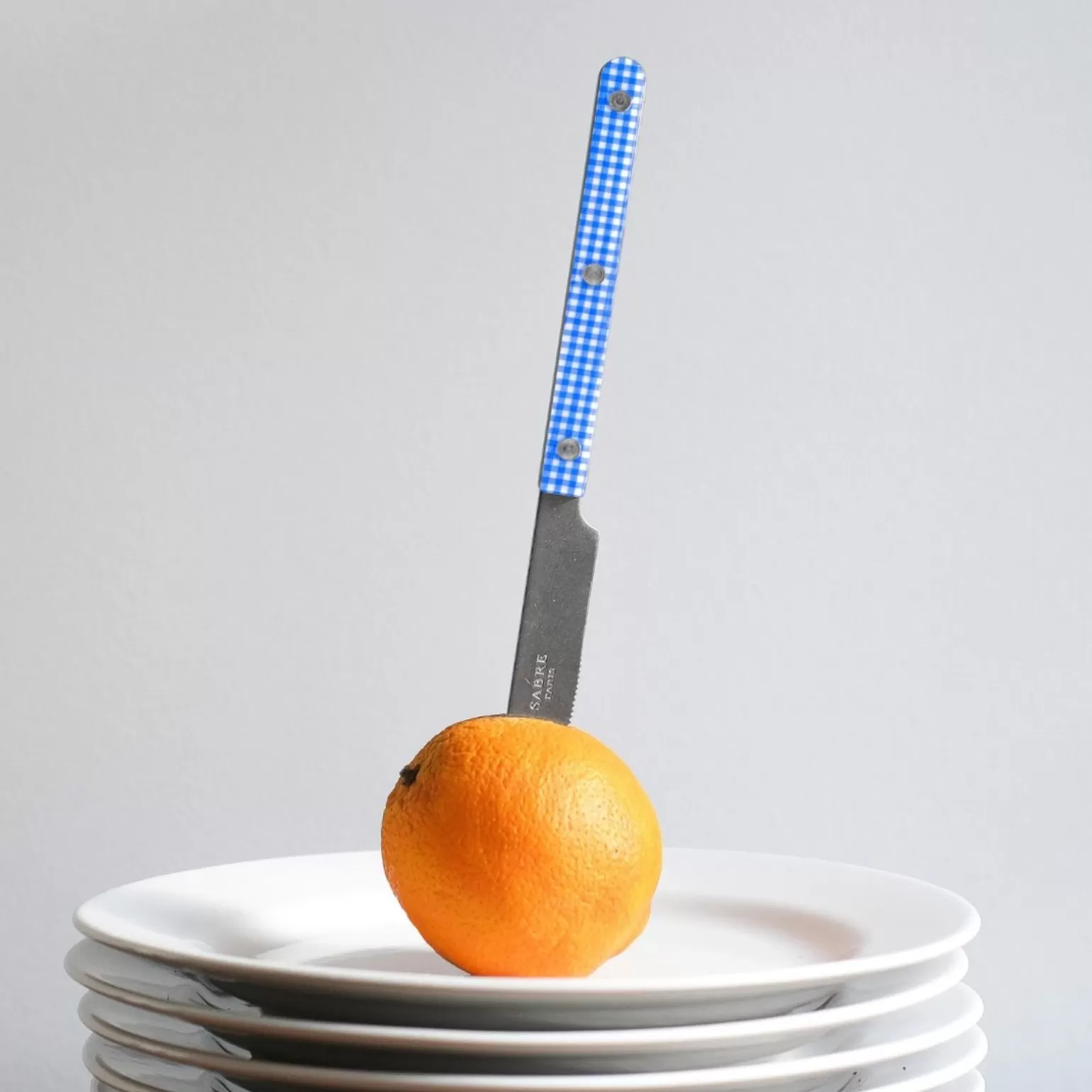 Couteau De Table<Sabre Paris Bistrot Vintage Vichy, Bleu