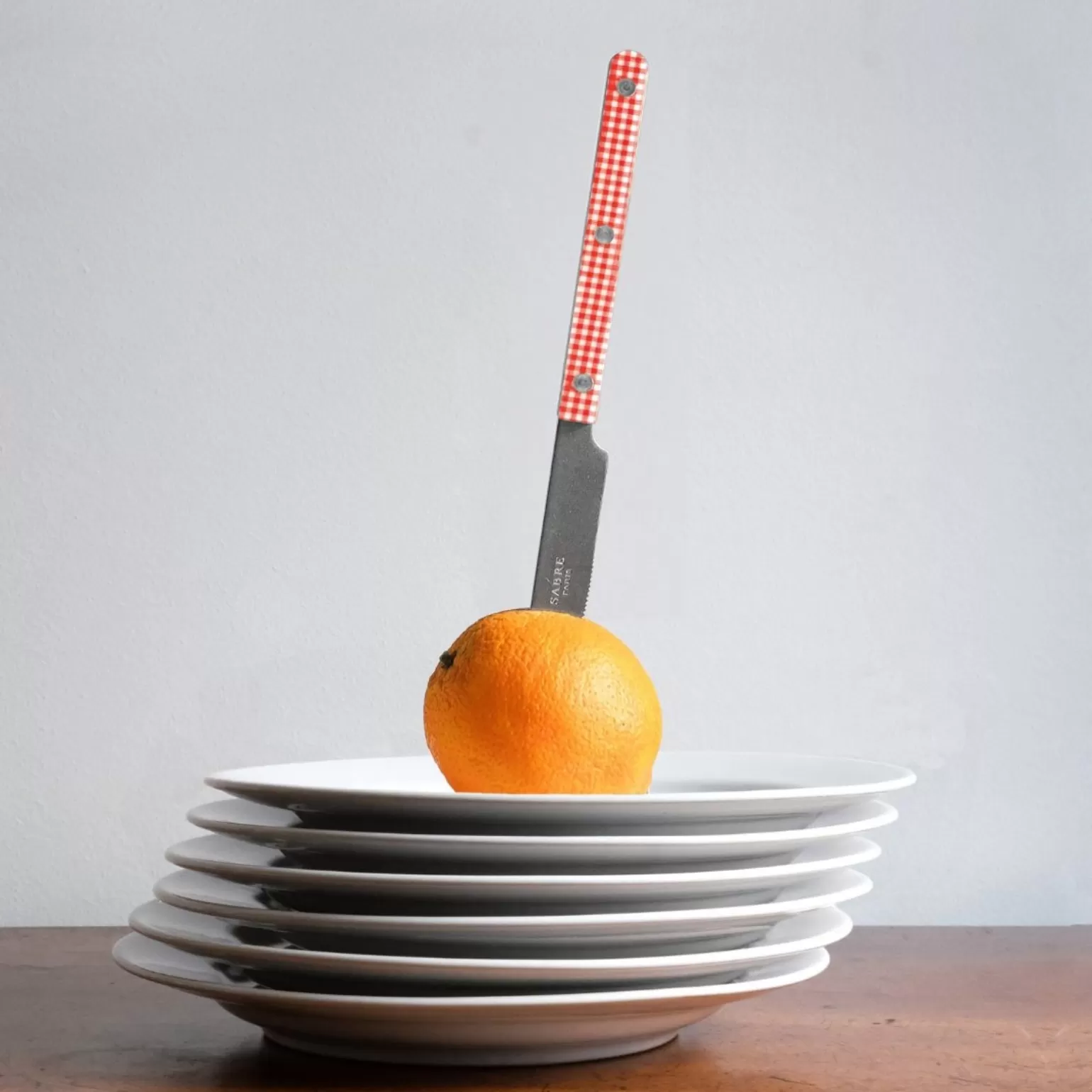 Couteau De Table<Sabre Paris Bistrot Vintage Vichy, Rouge