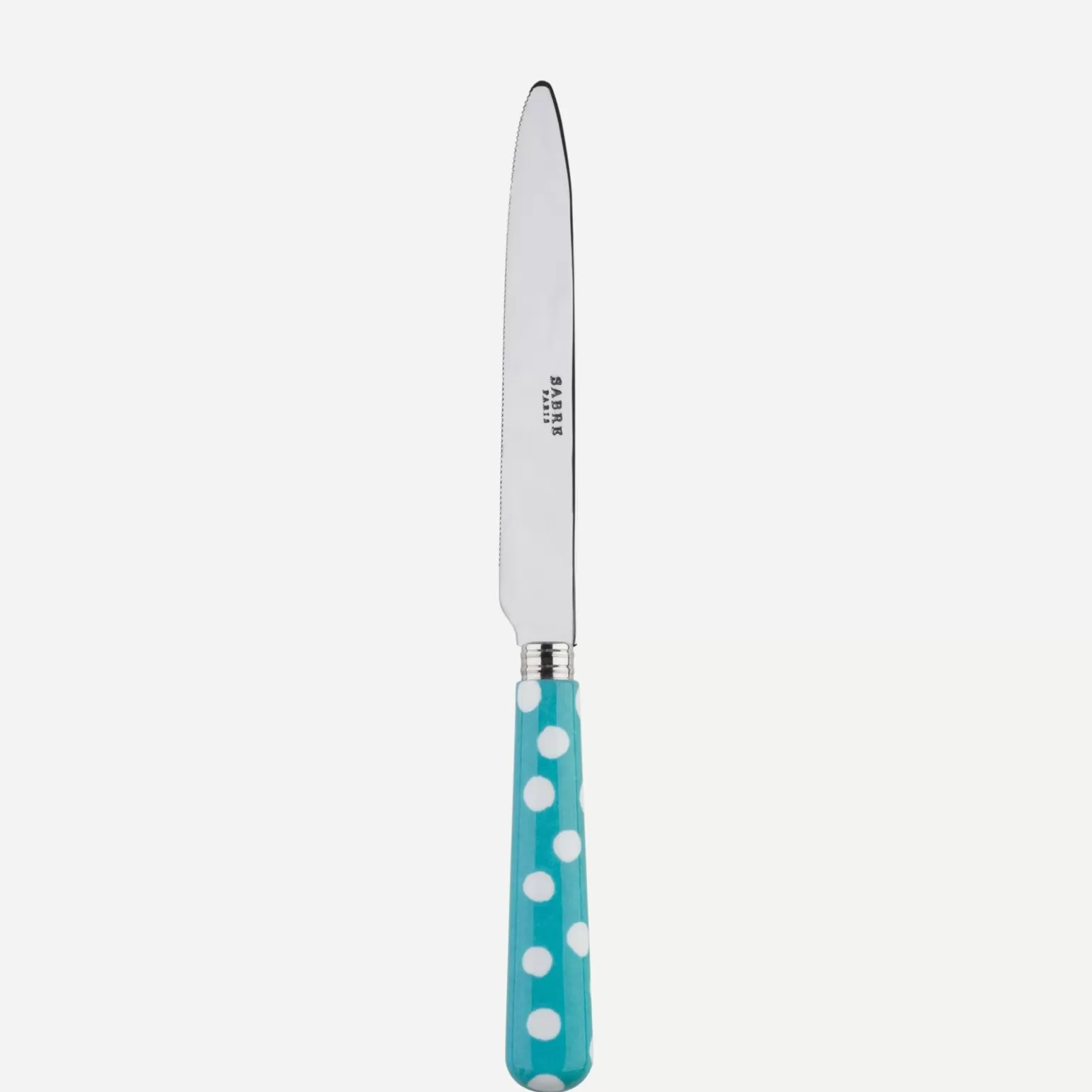 Couteau À La Lame Crantée<Sabre Paris Pois Blancs, Turquoise