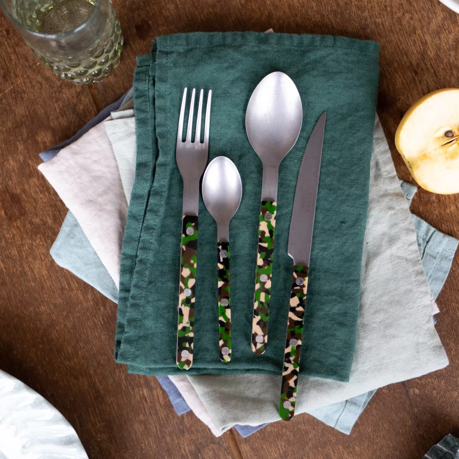 Set De 4 Pièces<Sabre Paris Bistrot Vintage Camouflage, Vert