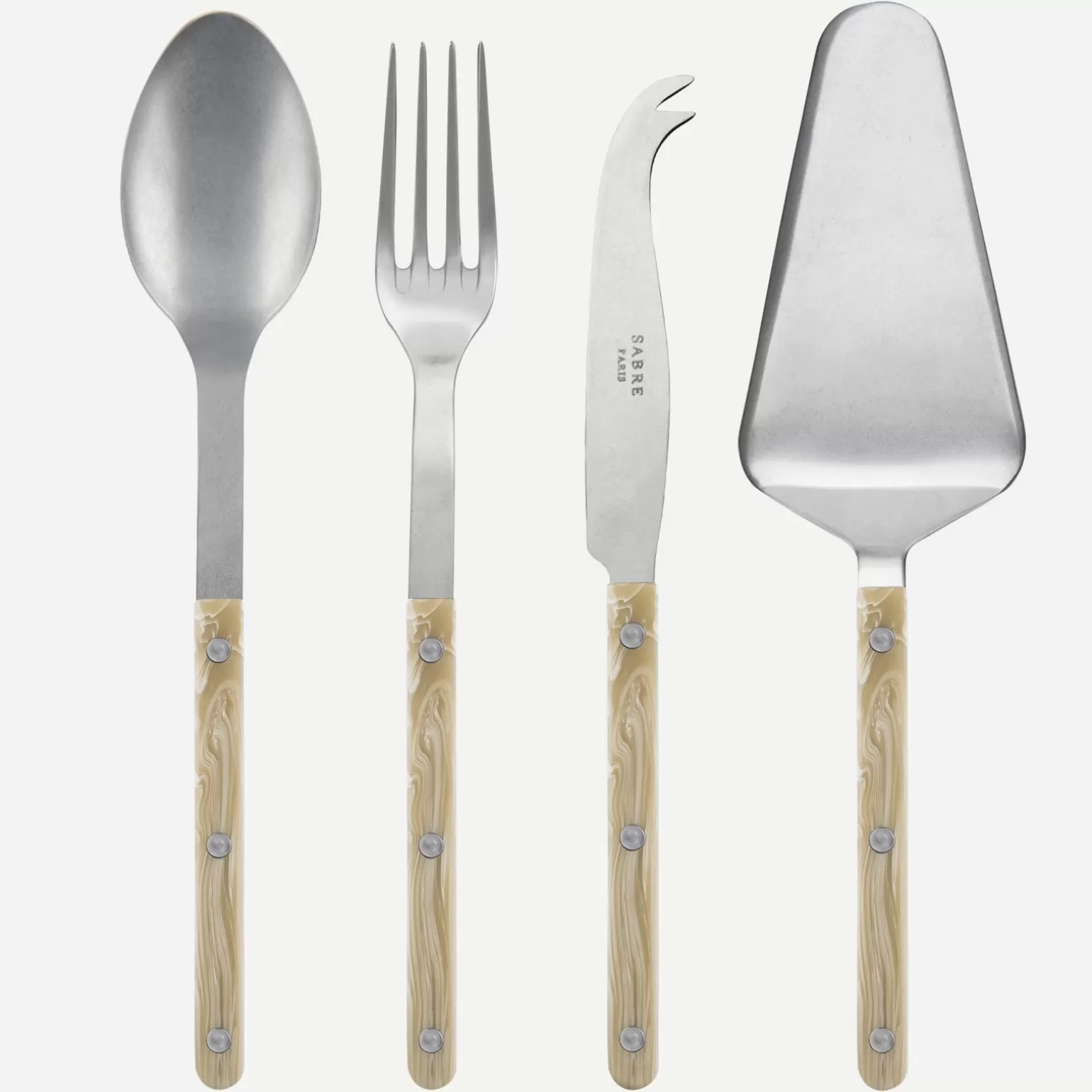 Set Les Essentiels - Ensemble De 4 Couverts De Service<Sabre Paris Bistrot Vintage Corne, Effet Corne