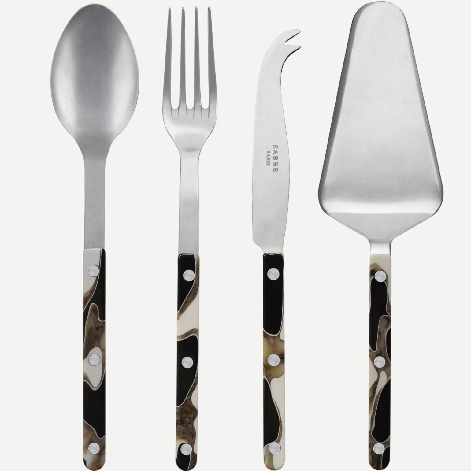 Set Les Essentiels - Ensemble De 4 Couverts De Service<Sabre Paris Bistrot Vintage Dune, Noir