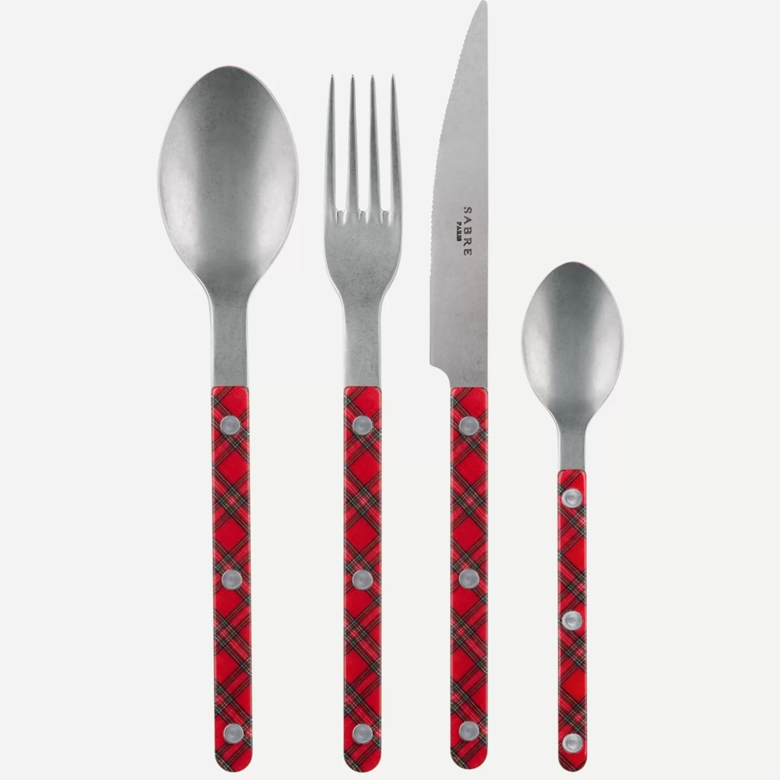 Set De 4 Pièces<Sabre Paris Bistrot Vintage Tartan, Rouge