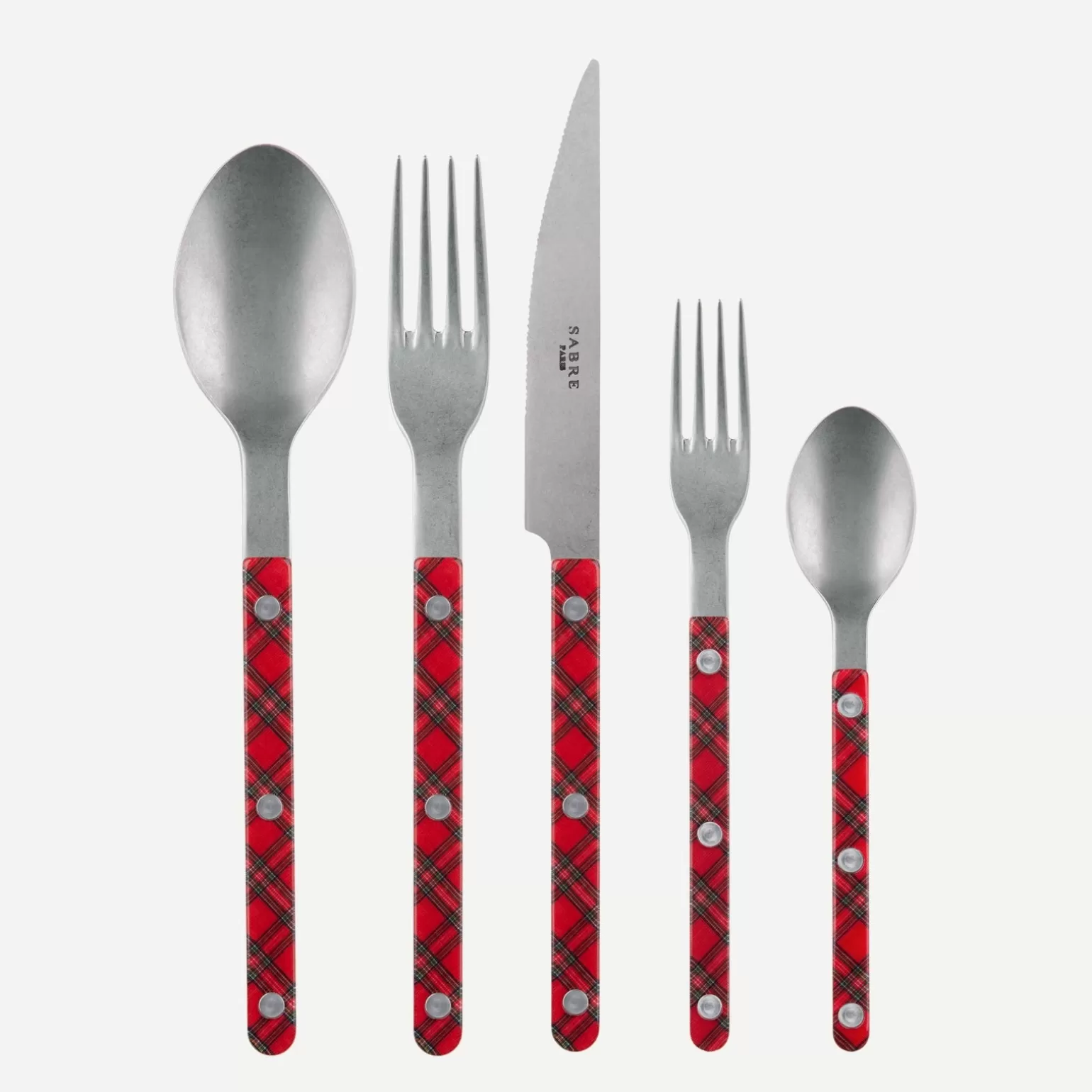 Set De 5 Pièces<Sabre Paris Bistrot Vintage Tartan, Rouge