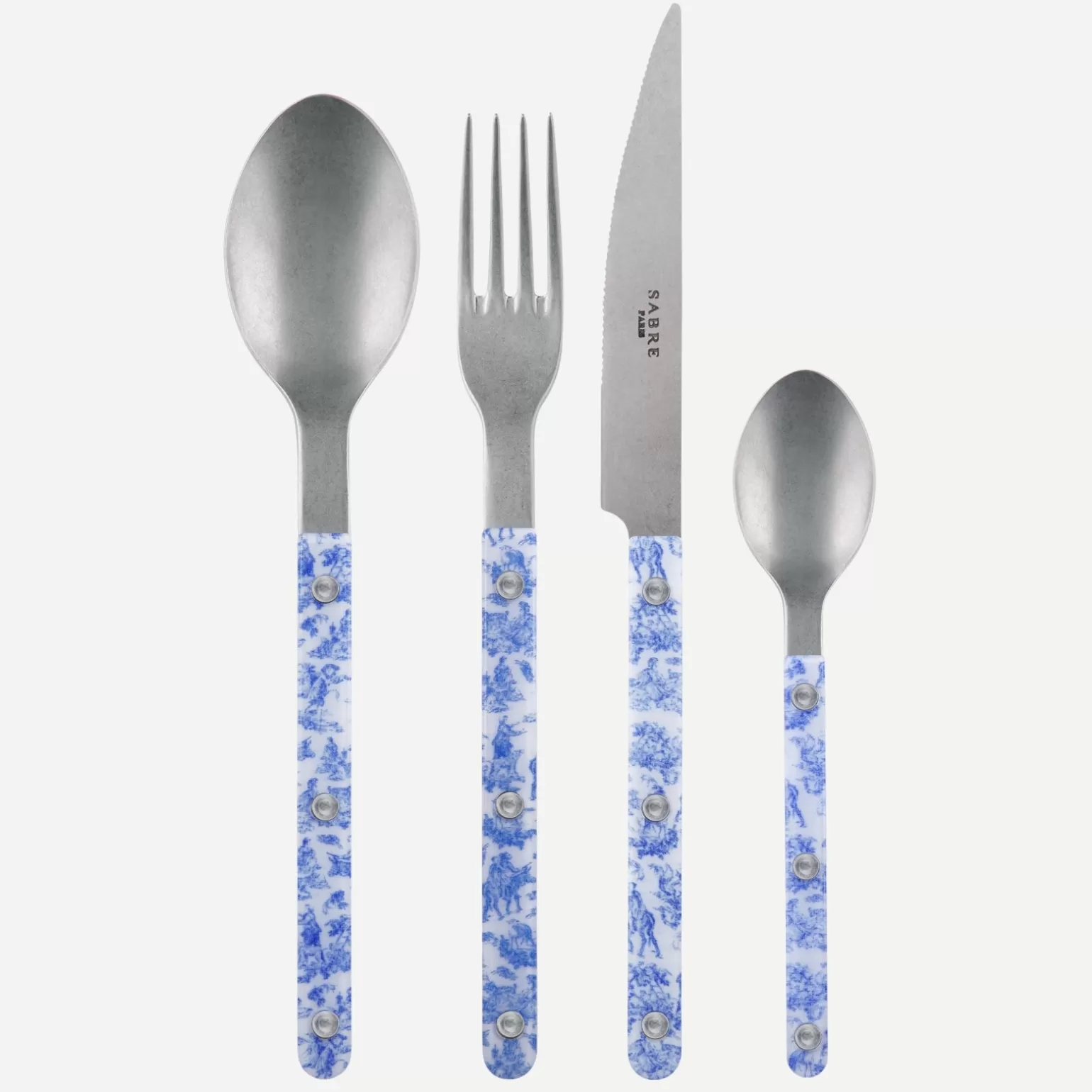 Set De 4 Pièces<Sabre Paris Bistrot Vintage Toile, Bleu
