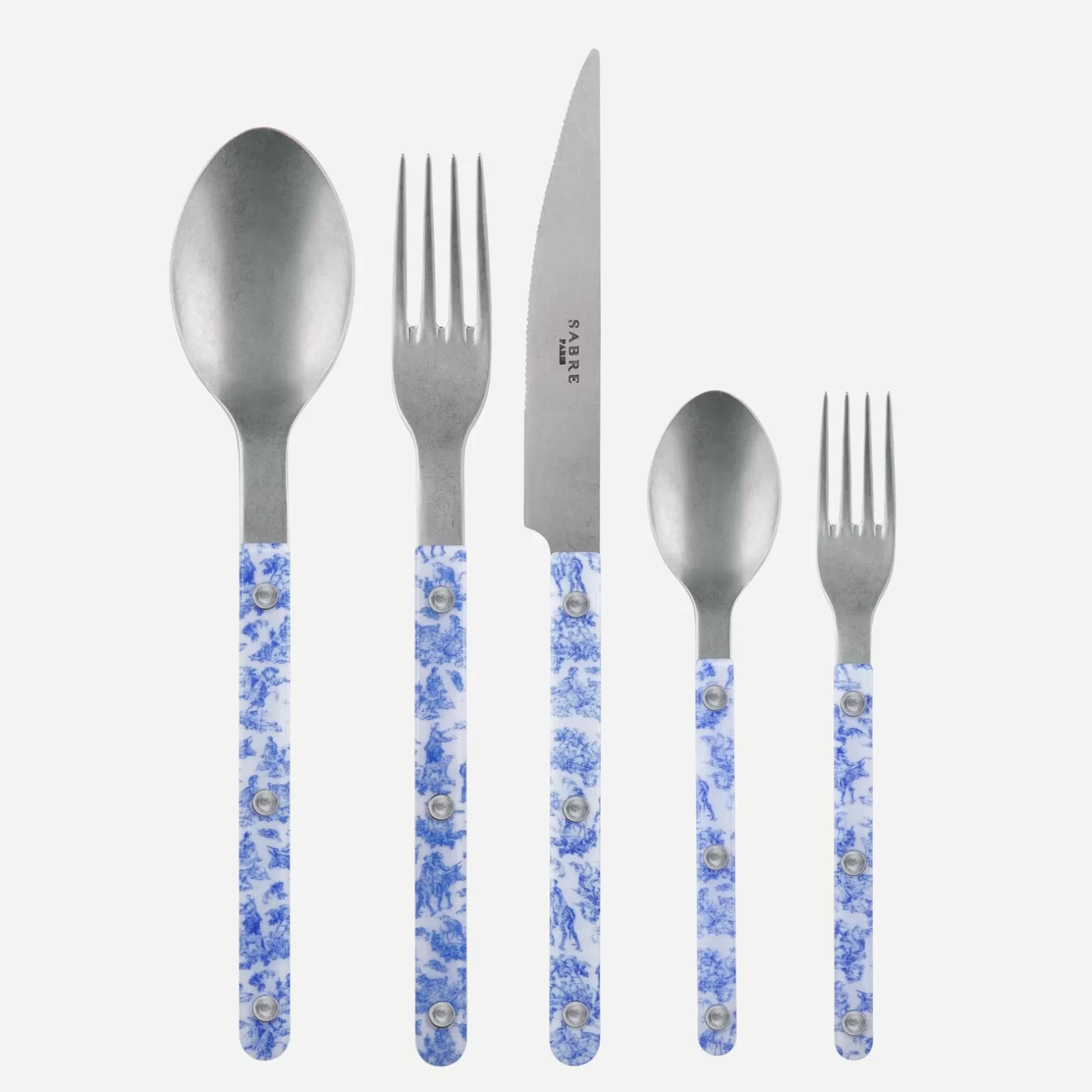 Set De 5 Pièces<Sabre Paris Bistrot Vintage Toile, Bleu