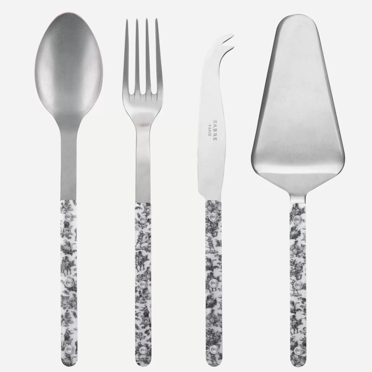 Set Les Essentiels - Ensemble De 4 Couverts De Service<Sabre Paris Bistrot Vintage Toile, Noir