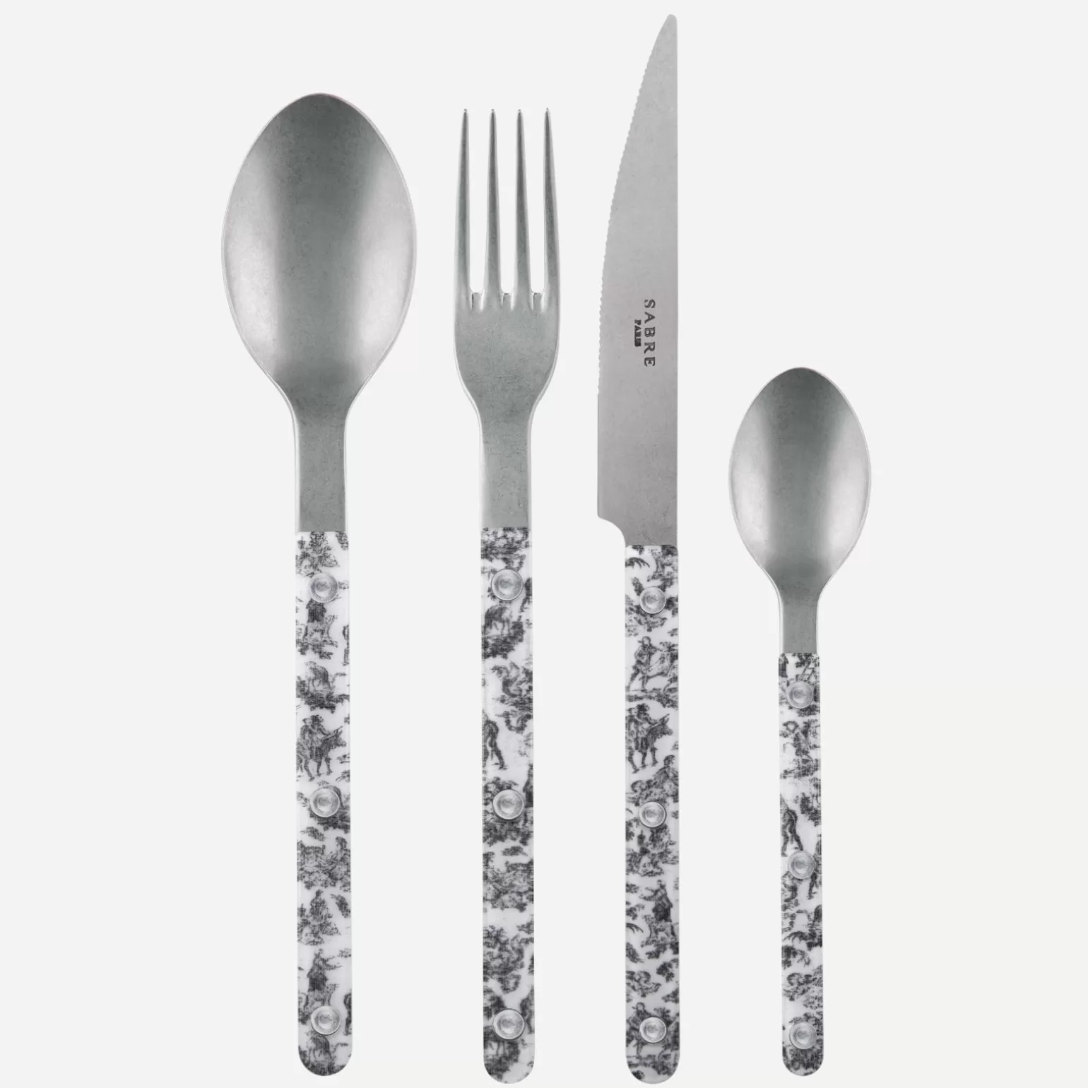Set De 4 Pièces<Sabre Paris Bistrot Vintage Toile, Noir