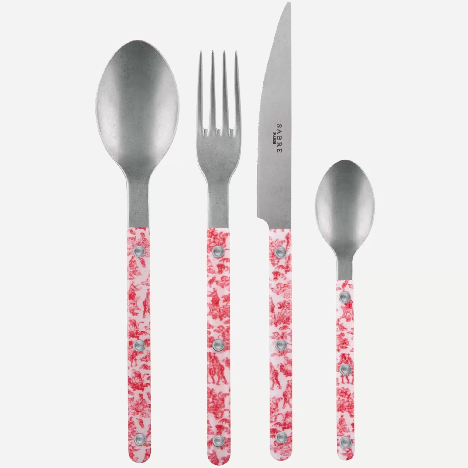 Set De 4 Pièces<Sabre Paris Bistrot Vintage Toile, Rouge