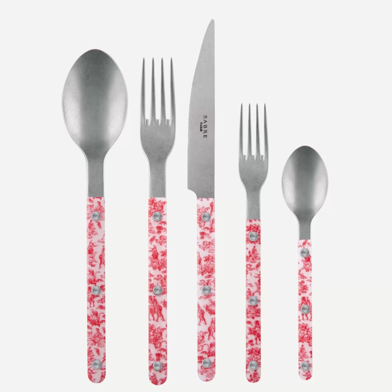 Set De 5 Pièces<Sabre Paris Bistrot Vintage Toile, Rouge