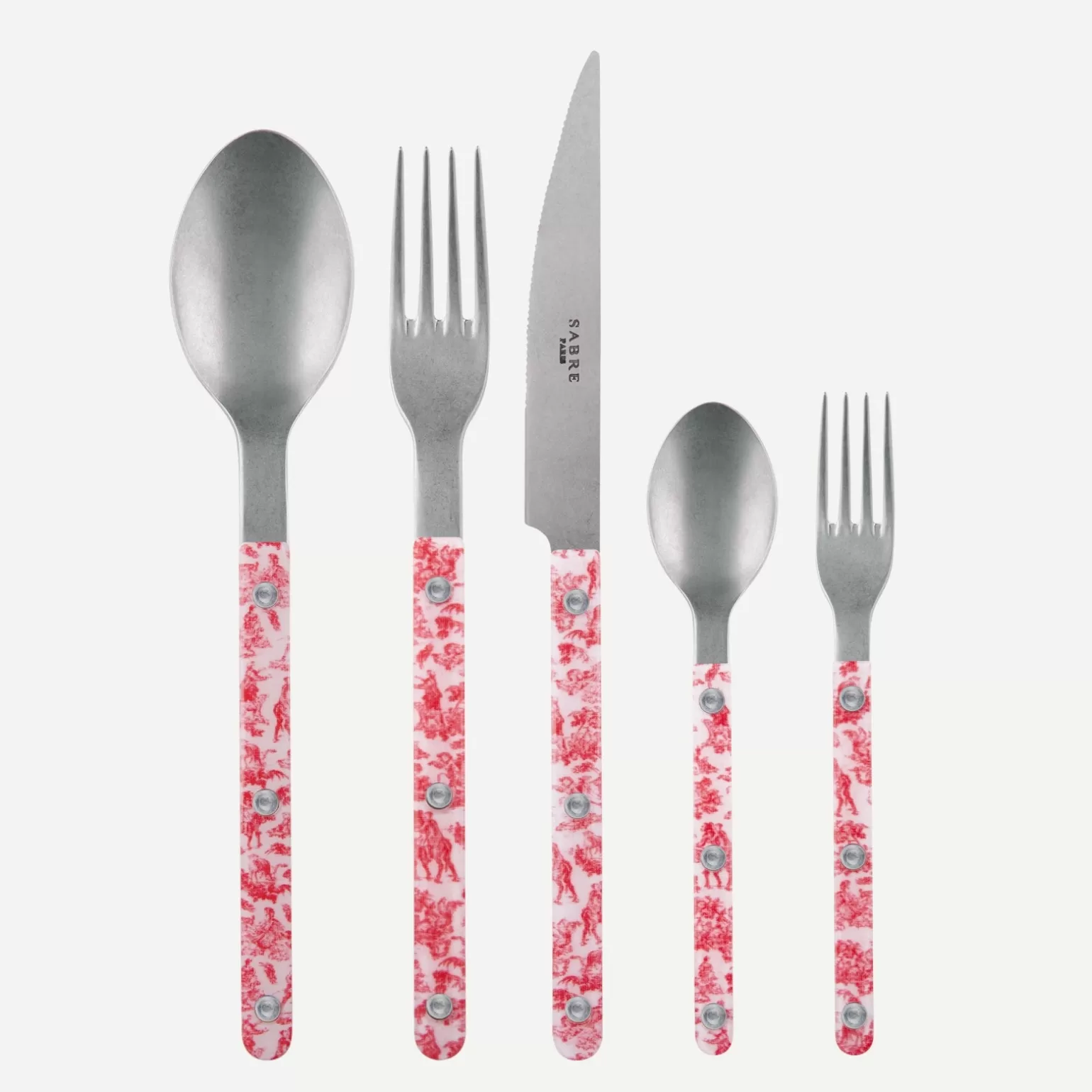 Set De 5 Pièces<Sabre Paris Bistrot Vintage Toile, Rouge