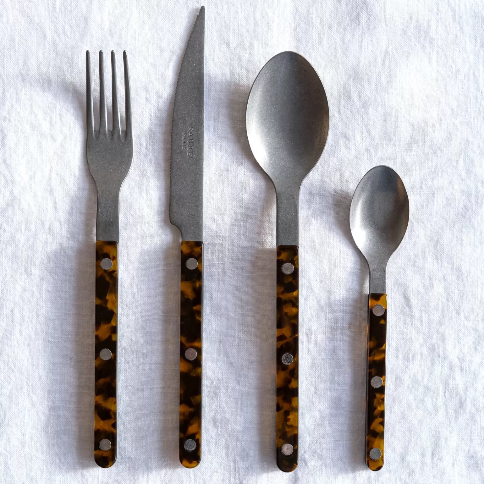 Set De 4 Pièces<Sabre Paris Bistrot Vintage Tortue, Effet Écaille