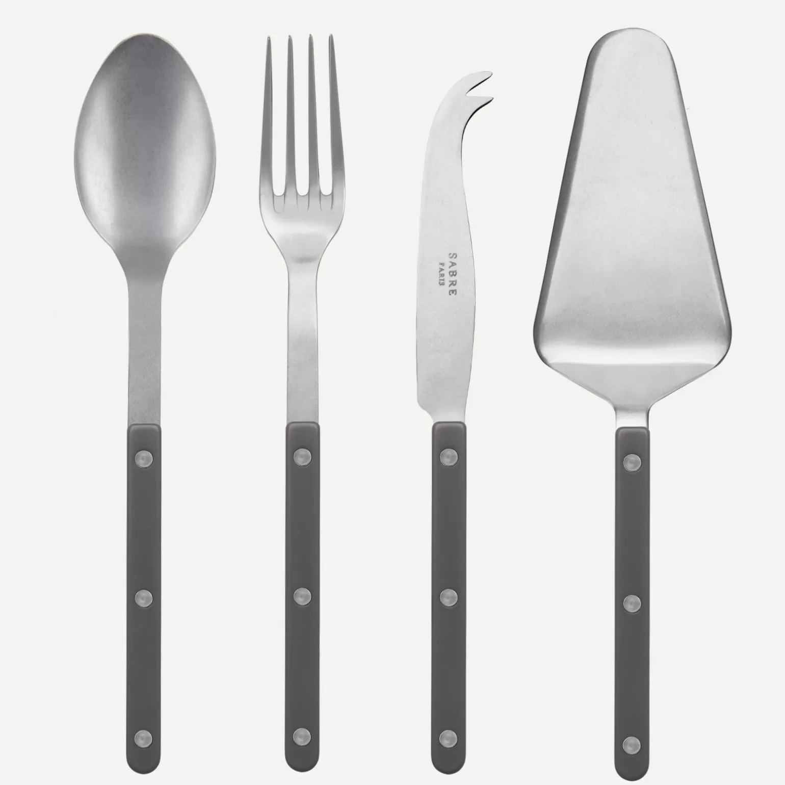 Set Les Essentiels - Ensemble De 4 Couverts De Service<Sabre Paris Bistrot Vintage Uni, Anthracite
