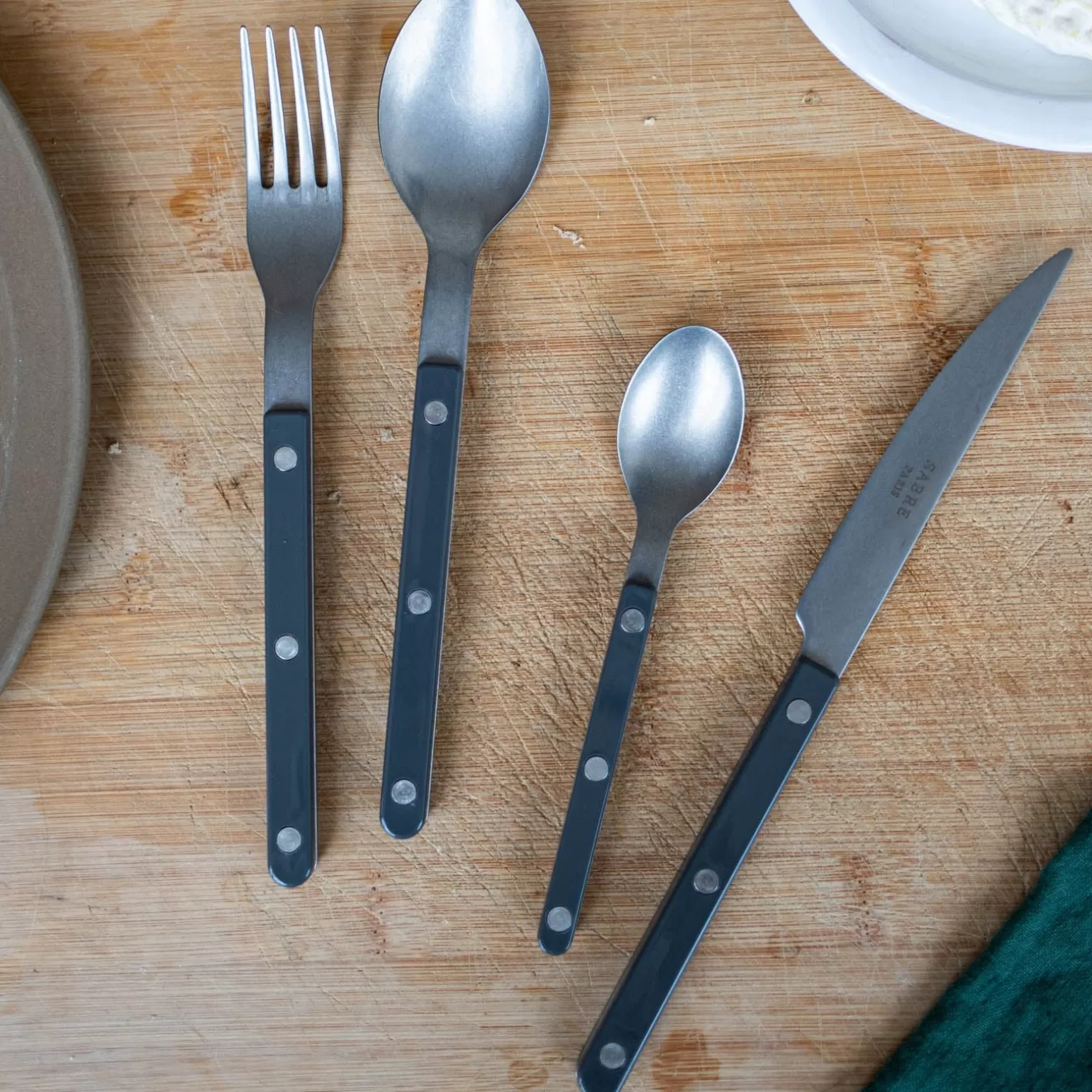 Set De 4 Pièces<Sabre Paris Bistrot Vintage Uni, Anthracite