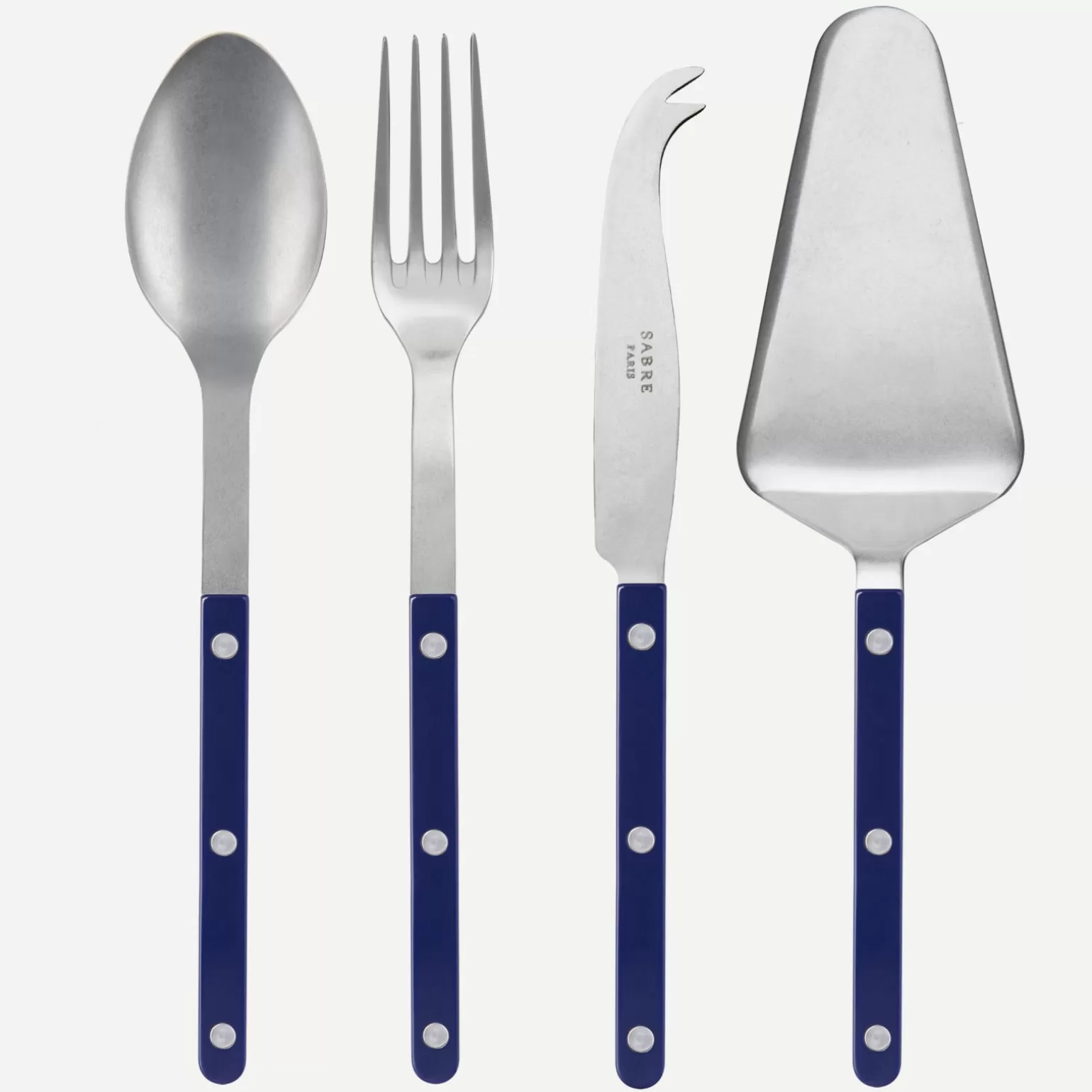 Set Les Essentiels - Ensemble De 4 Couverts De Service<Sabre Paris Bistrot Vintage Uni, Bleu marine