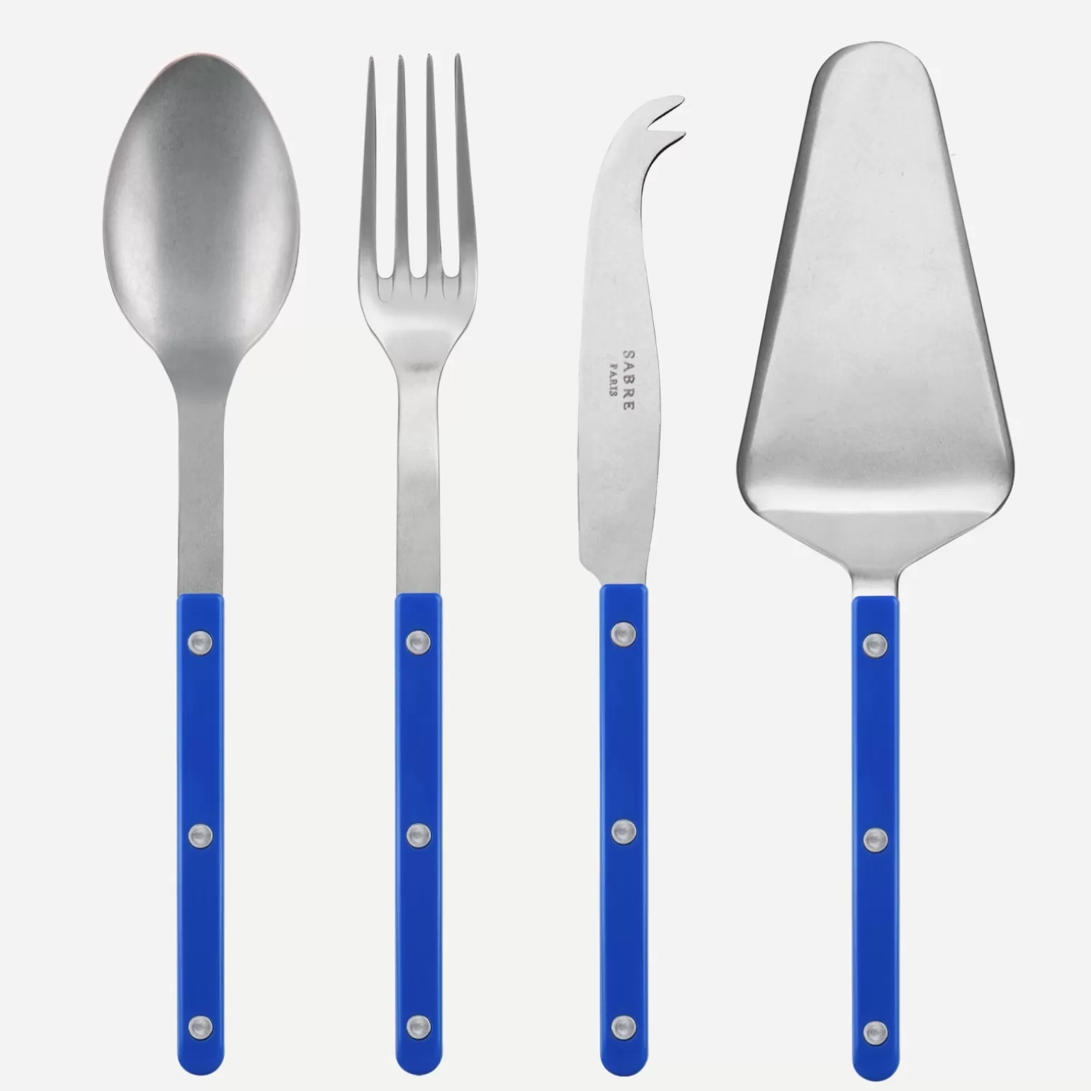 Set Les Essentiels - Ensemble De 4 Couverts De Service<Sabre Paris Bistrot Vintage Uni, Bleu outremer