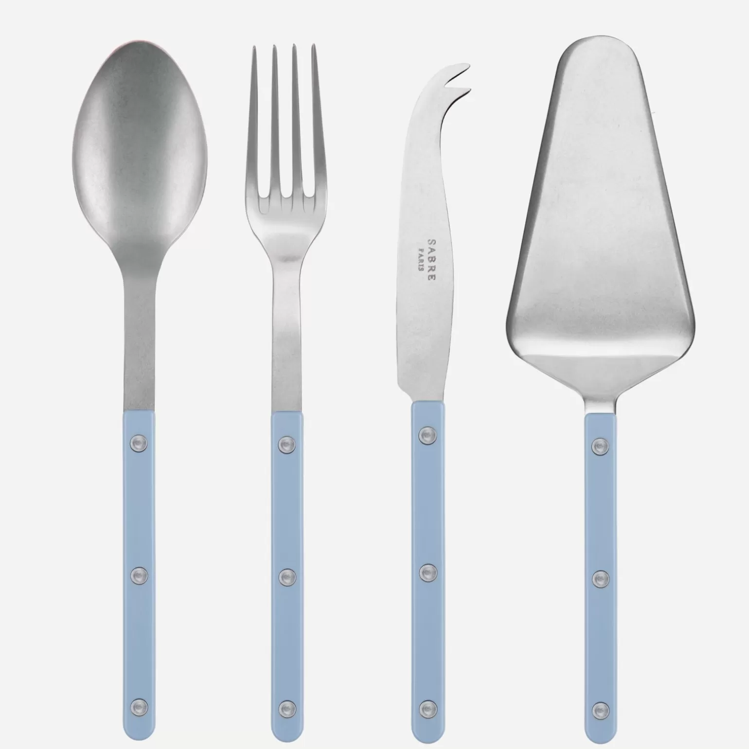 Set Les Essentiels - Ensemble De 4 Couverts De Service<Sabre Paris Bistrot Vintage Uni, Bleu pastel