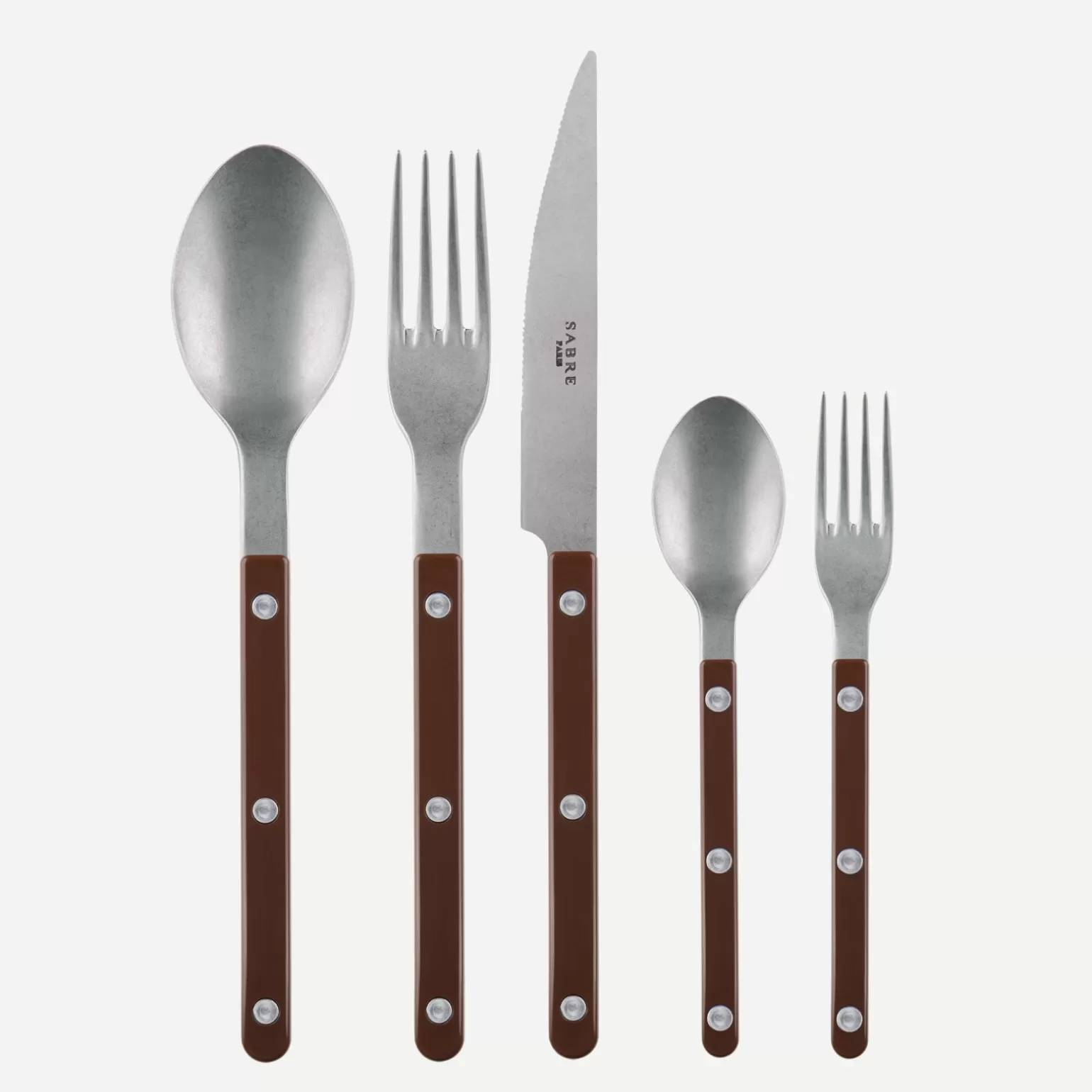 Set De 5 Pièces<Sabre Paris Bistrot Vintage Uni, Chocolat