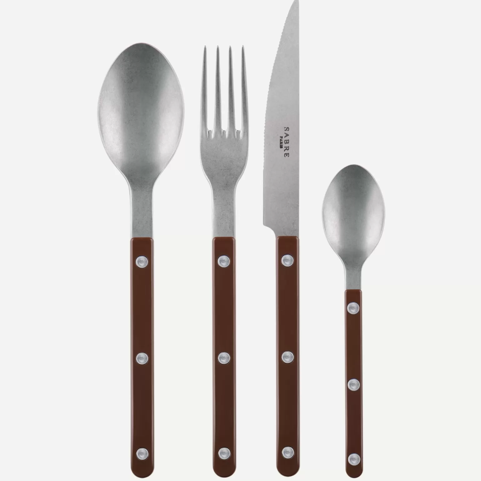 Ménagère De 24 Pièces<Sabre Paris Bistrot Vintage Uni, Chocolat