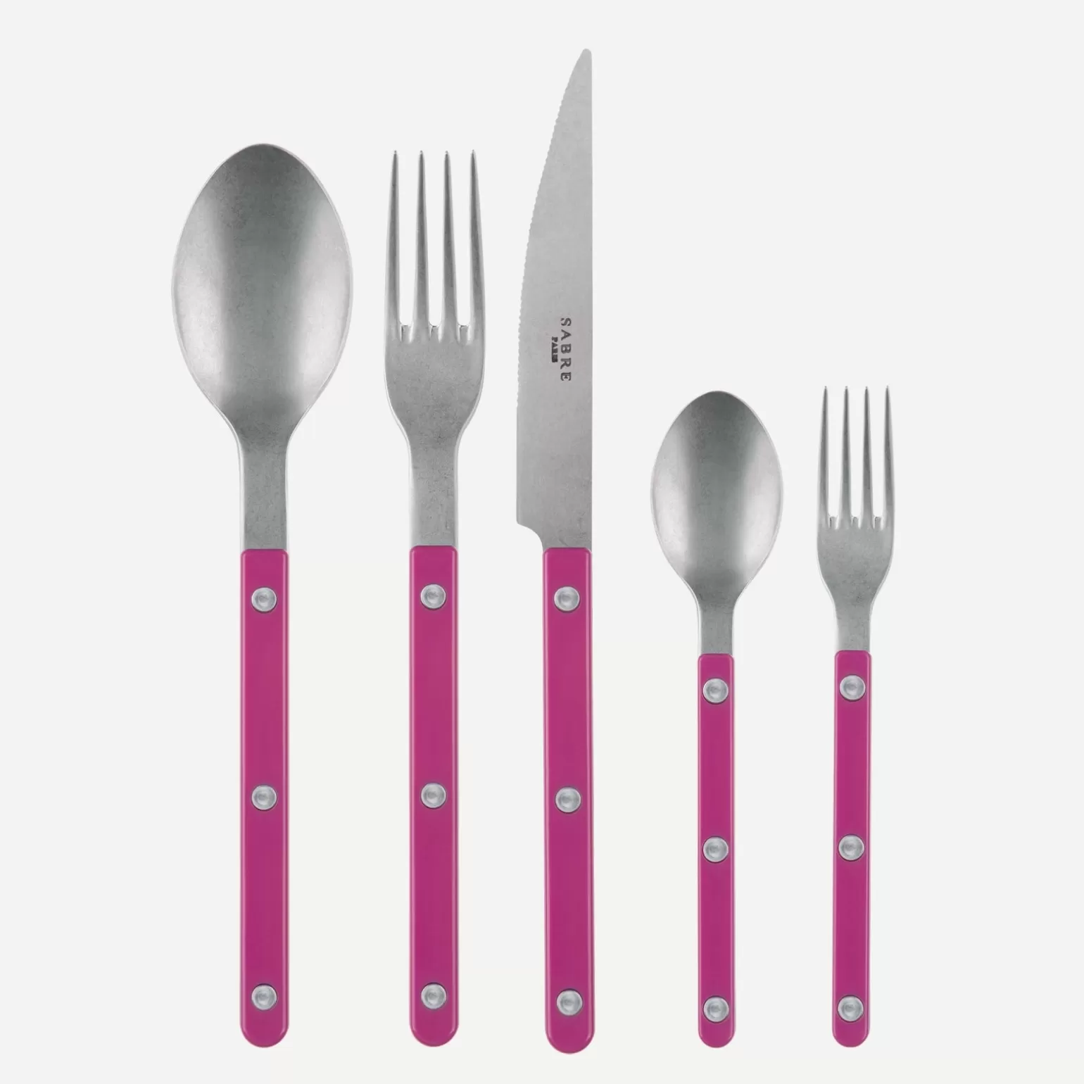 Set De 5 Pièces<Sabre Paris Bistrot Vintage Uni, Framboise