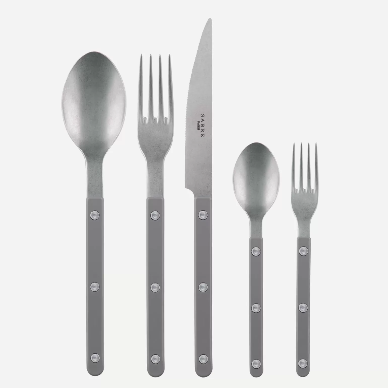 Set De 5 Pièces<Sabre Paris Bistrot Vintage Uni, Gris