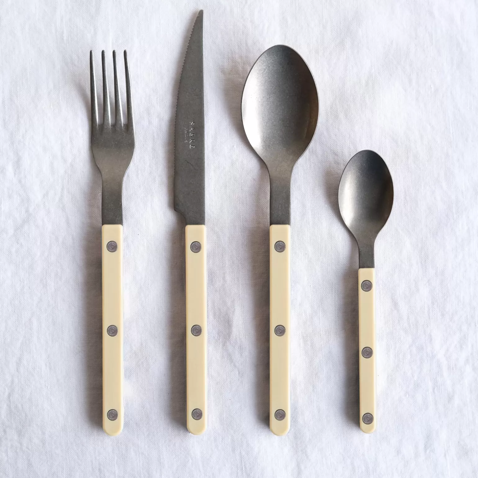 Ménagère De 24 Pièces<Sabre Paris Bistrot Vintage Uni, Ivoire