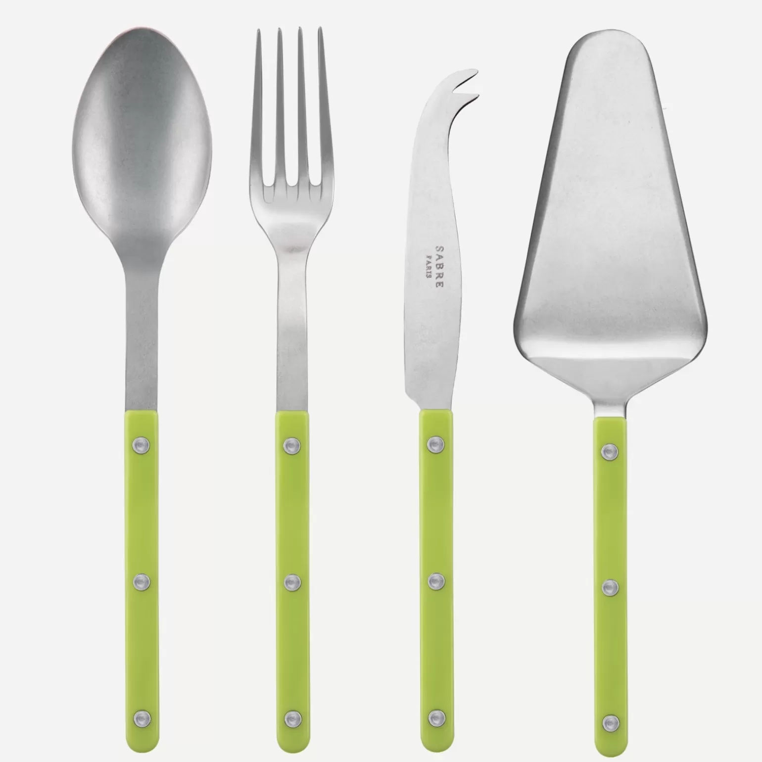 Set Les Essentiels - Ensemble De 4 Couverts De Service<Sabre Paris Bistrot Vintage Uni, Lime