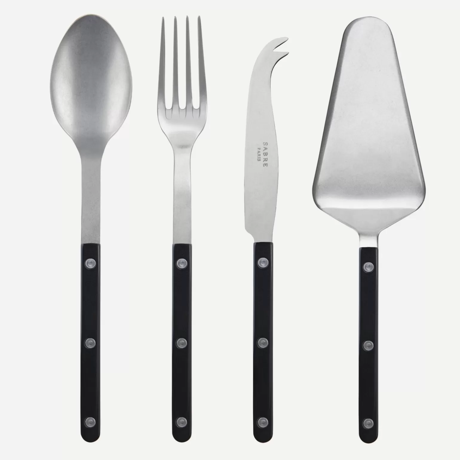 Set Les Essentiels - Ensemble De 4 Couverts De Service<Sabre Paris Bistrot Vintage Uni, Noir