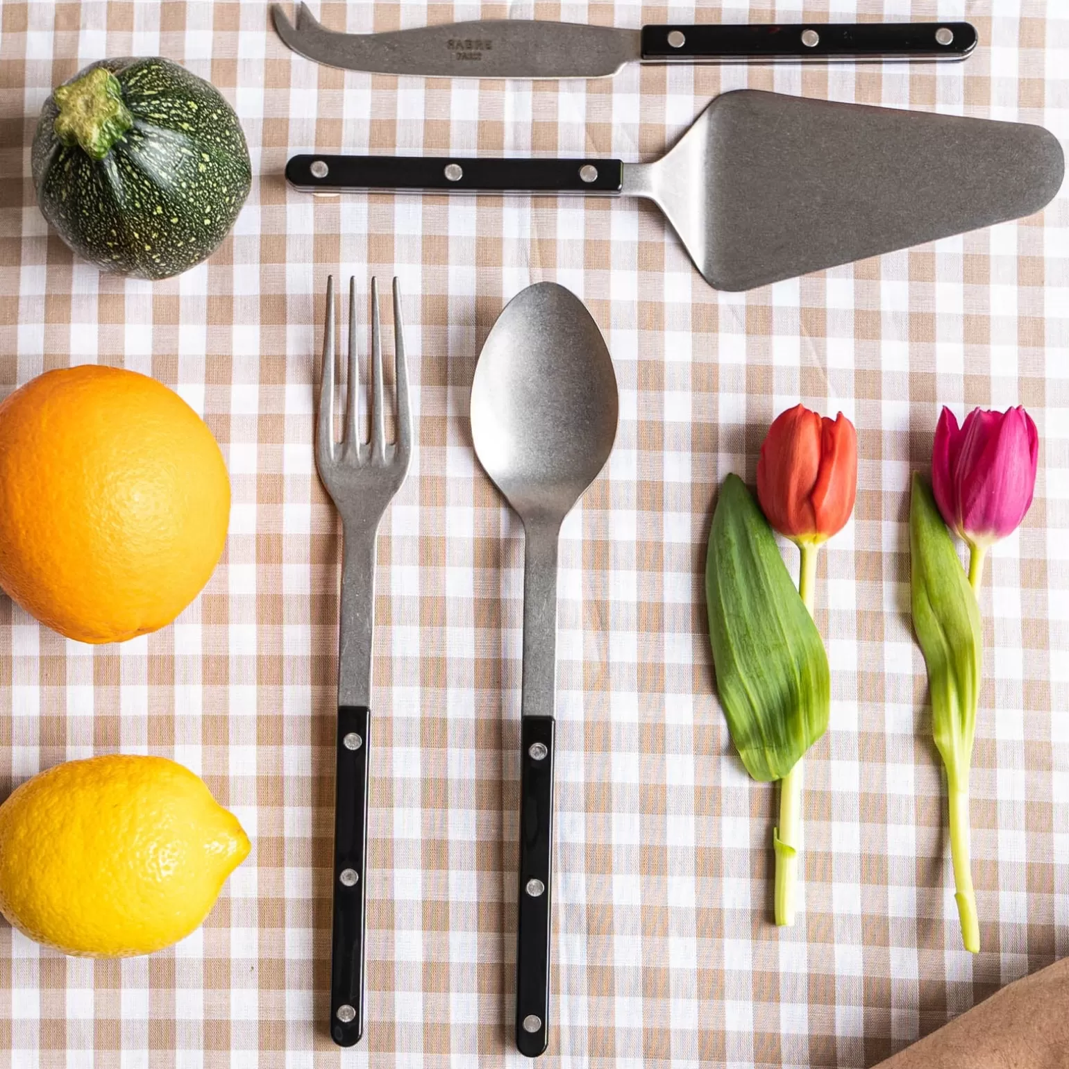 Set Les Essentiels - Ensemble De 4 Couverts De Service<Sabre Paris Bistrot Vintage Uni, Noir