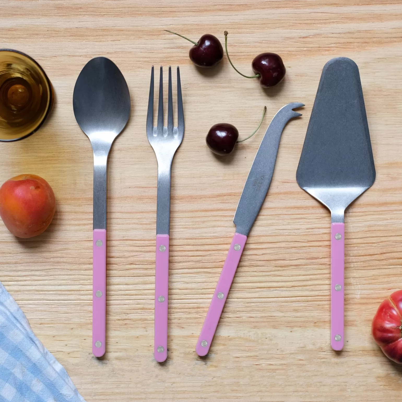 Set Les Essentiels - Ensemble De 4 Couverts De Service<Sabre Paris Bistrot Vintage Uni, Rose