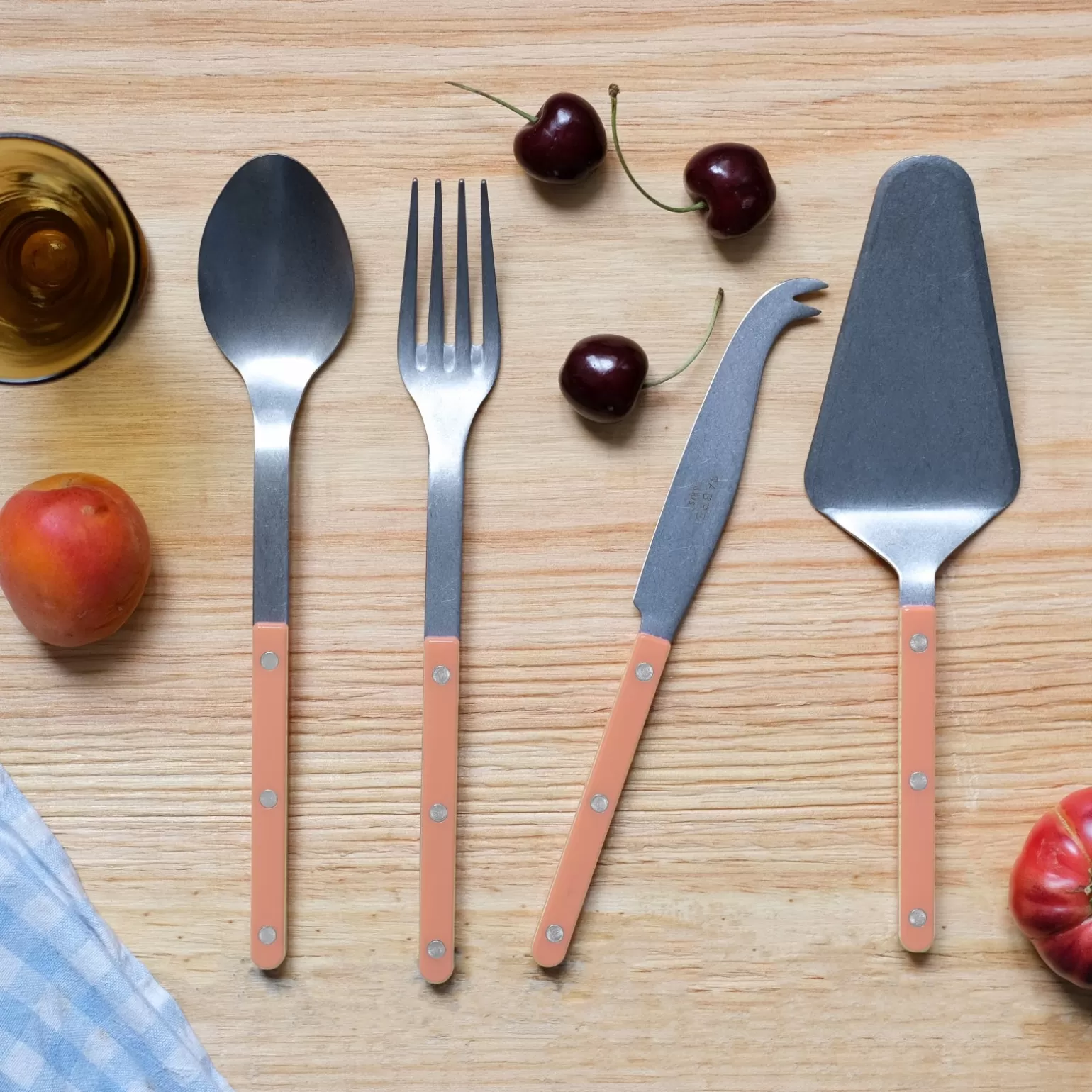 Set Les Essentiels - Ensemble De 4 Couverts De Service<Sabre Paris Bistrot Vintage Uni, Rose nude