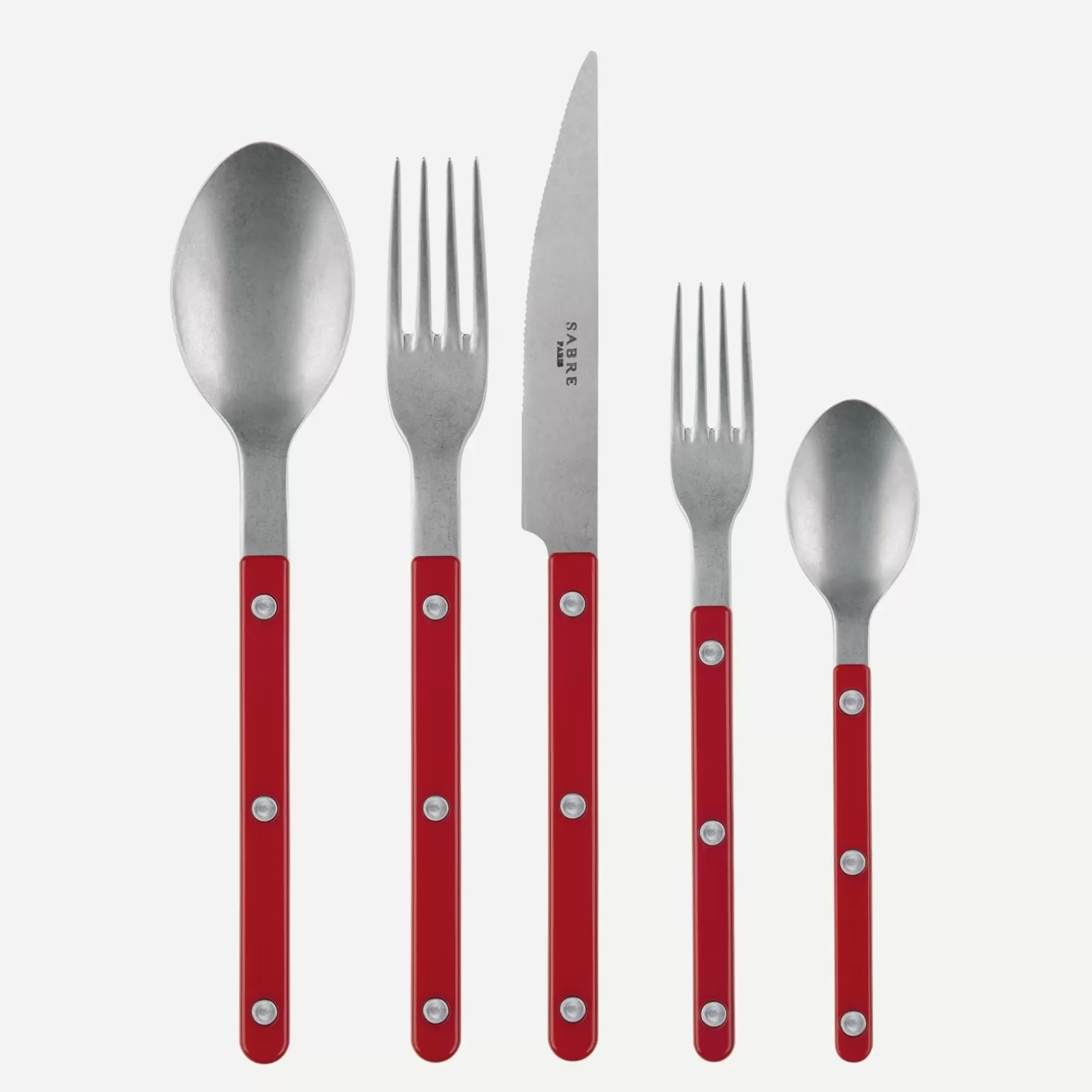 Set De 5 Pièces<Sabre Paris Bistrot Vintage Uni, Rouge