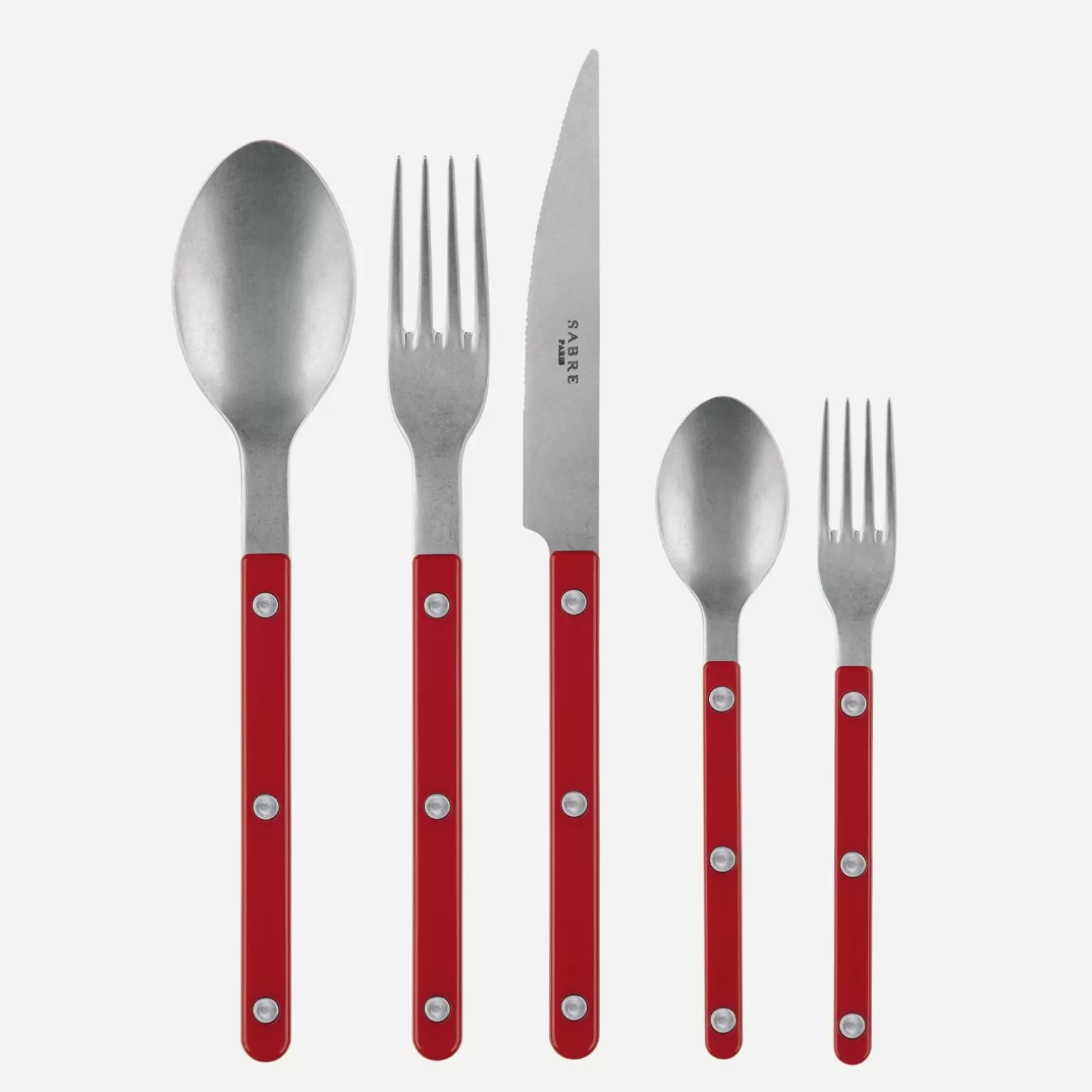 Set De 5 Pièces<Sabre Paris Bistrot Vintage Uni, Rouge